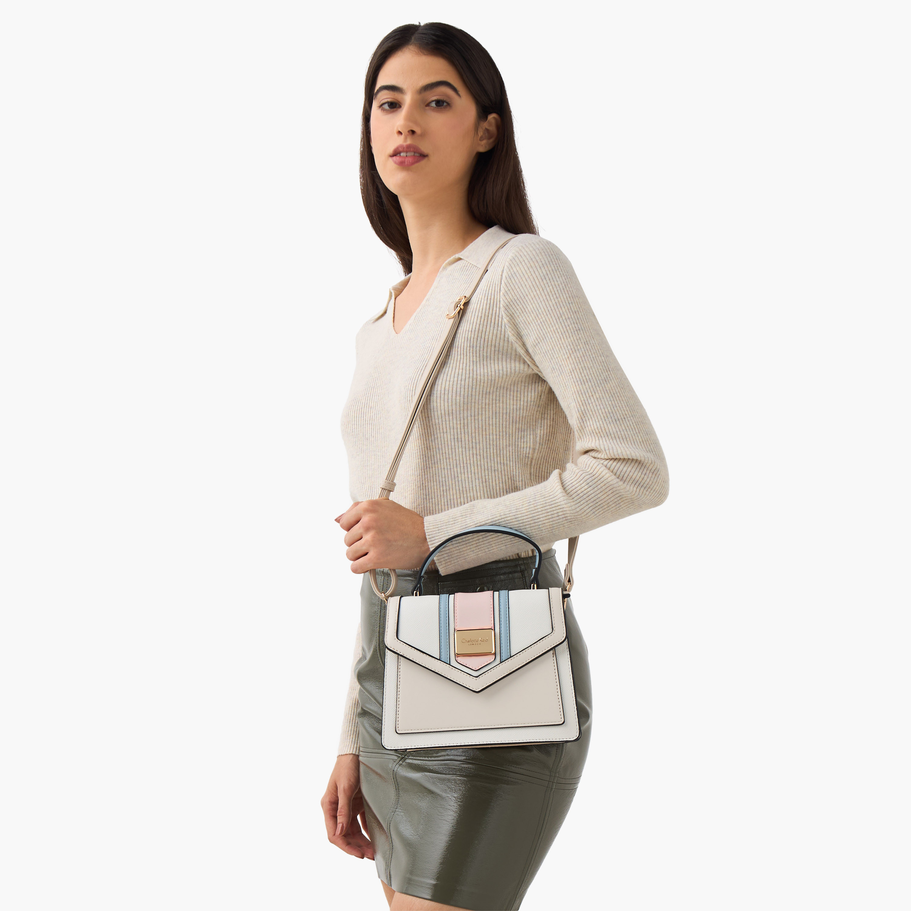 Charlotte Reid Panelled Crossbody Bag with Adjustable Strap-women-bagsandwallets-handbags-image-2