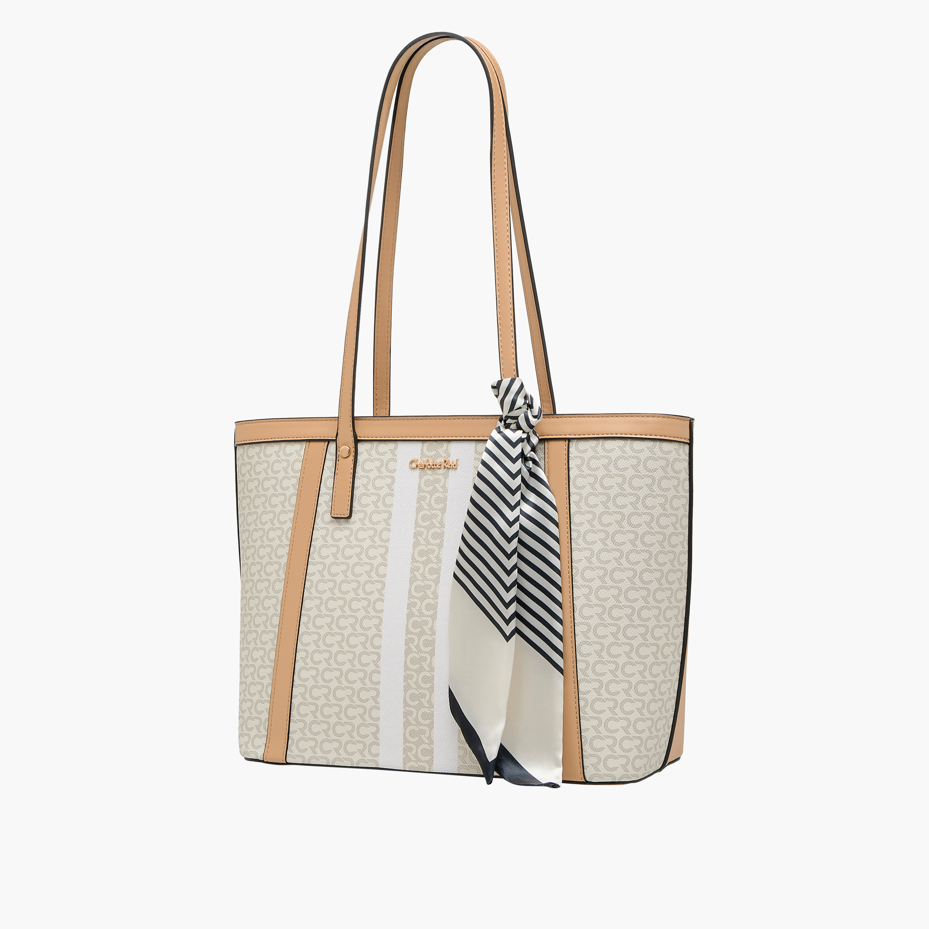شنطة توتي بطبعات مونوجرام مع تفاصيل وشاح من شارلوت ريد-women-bagsandwallets-handbags-image-3