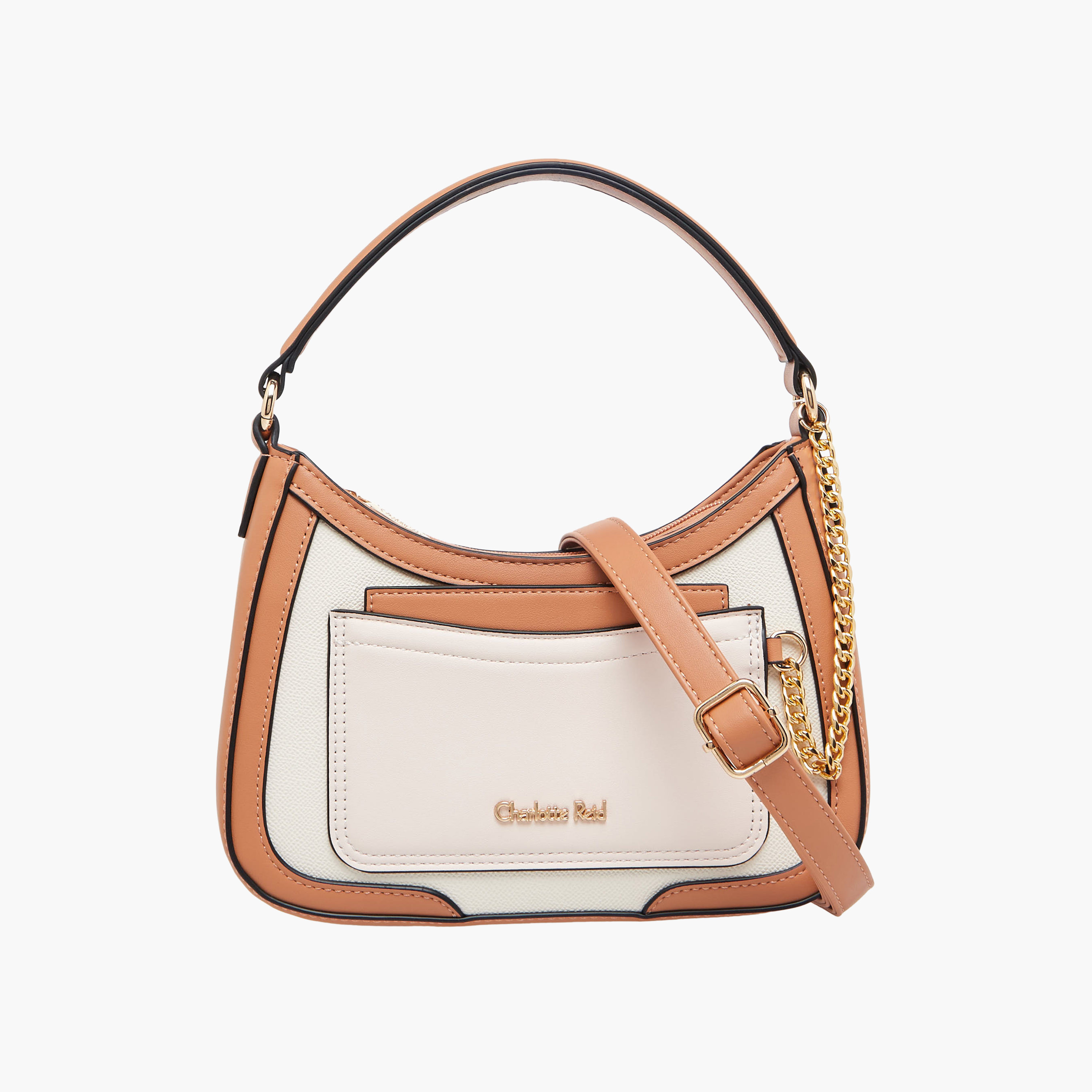 شنطة كتف بقوالب ملونة وسحّاب إغلاق من شارلوت ريد-women-bagsandwallets-handbags-image-1