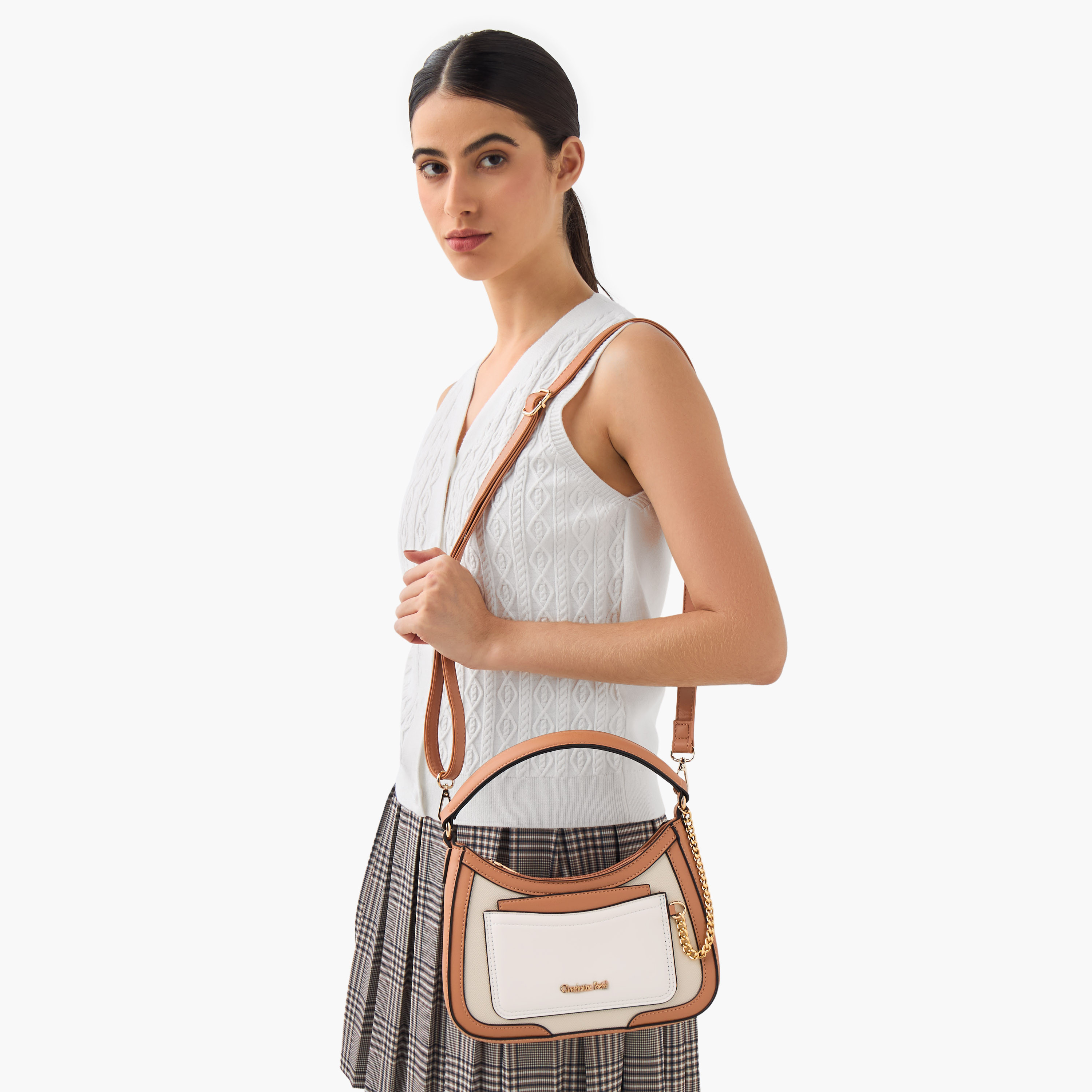 شنطة كتف بقوالب ملونة وسحّاب إغلاق من شارلوت ريد-women-bagsandwallets-handbags-image-2