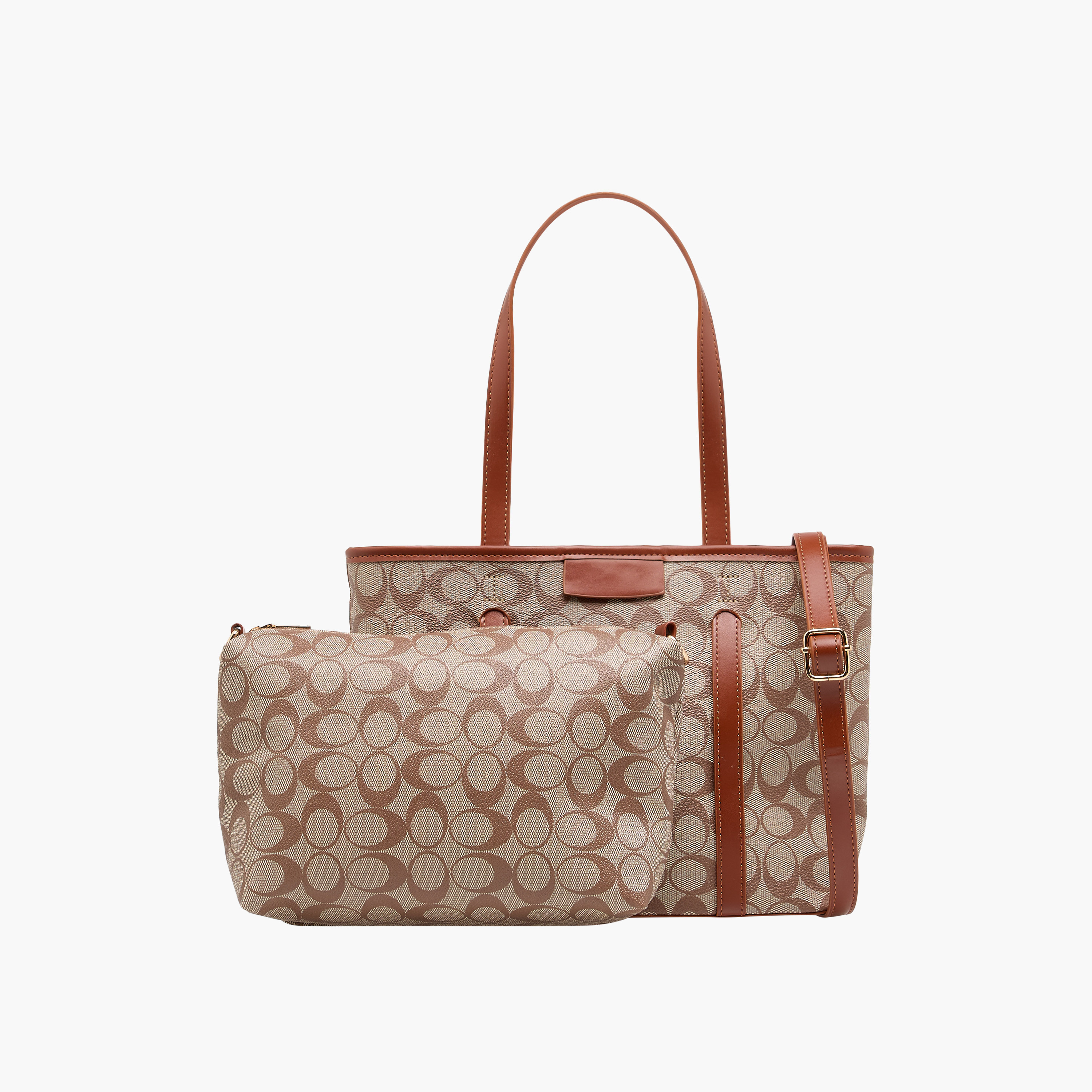 شنطة توتي بطبعات مع شنطة صغيرة من أدور-women-bagsandwallets-handbags-image-1