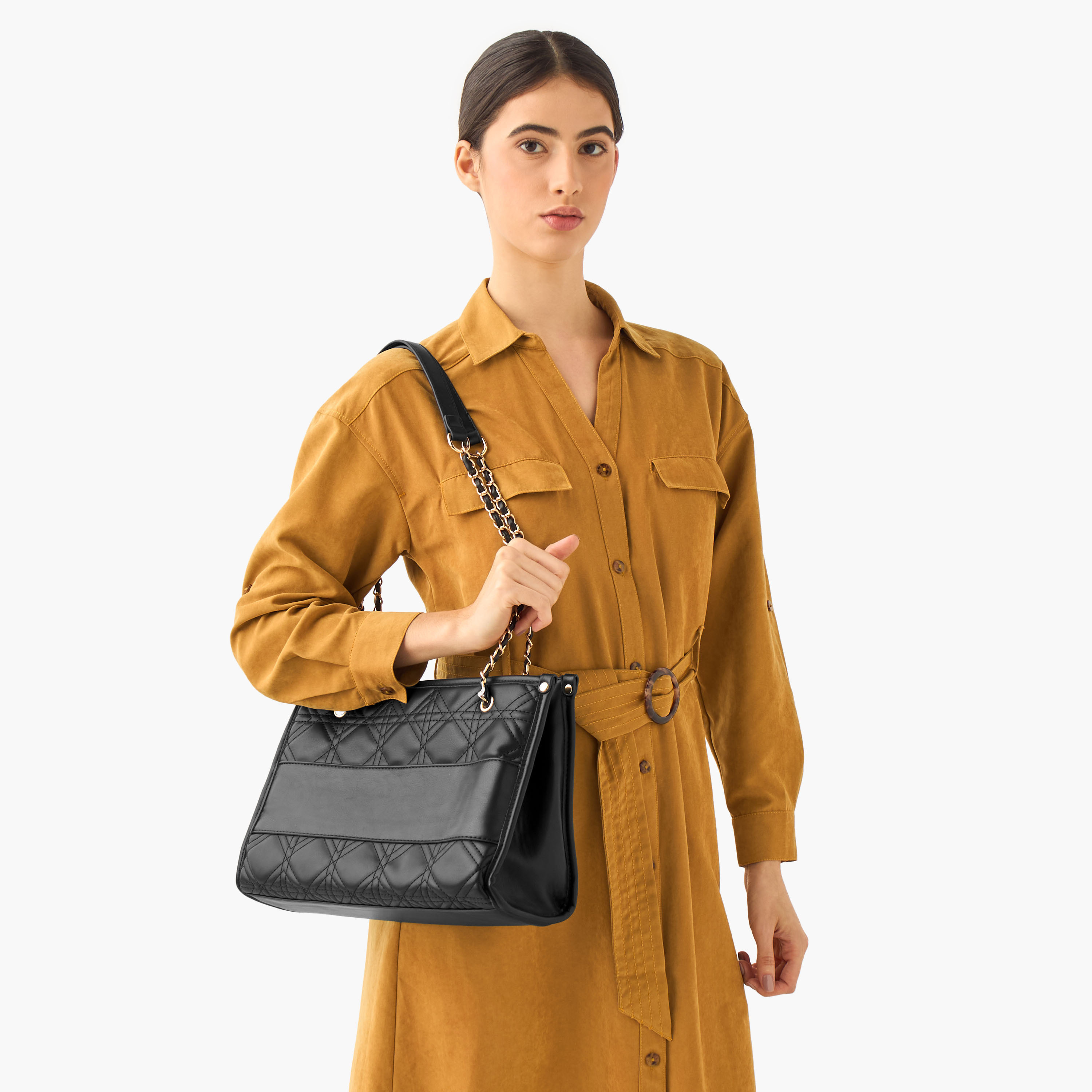 شنطة توتي مبطنة بمقبض سلسلة من أدور-women-bagsandwallets-handbags-image-2