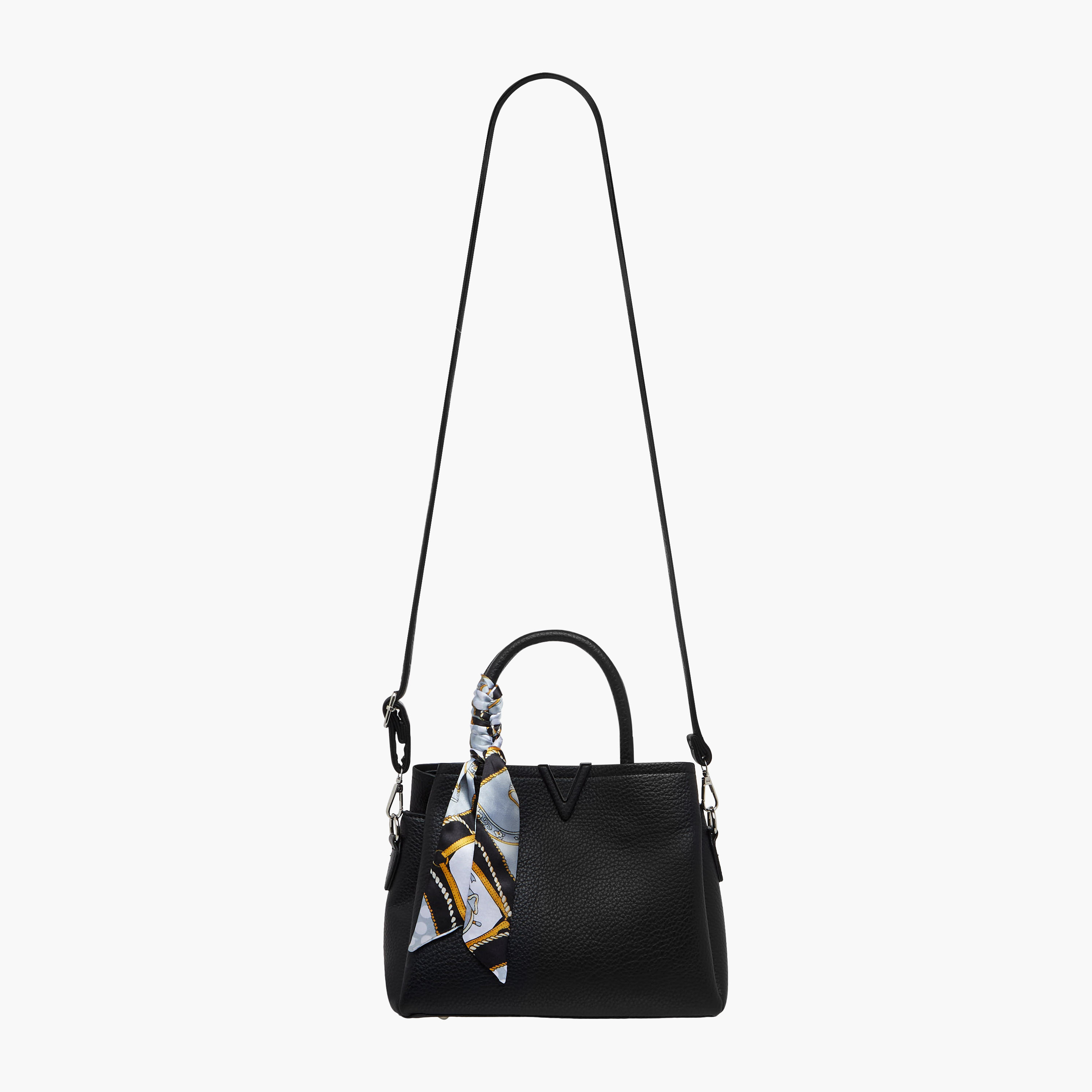 Sasha Tom Textured Tote Bag with Scarf Detail-women-bagsandwallets-handbags-image-3