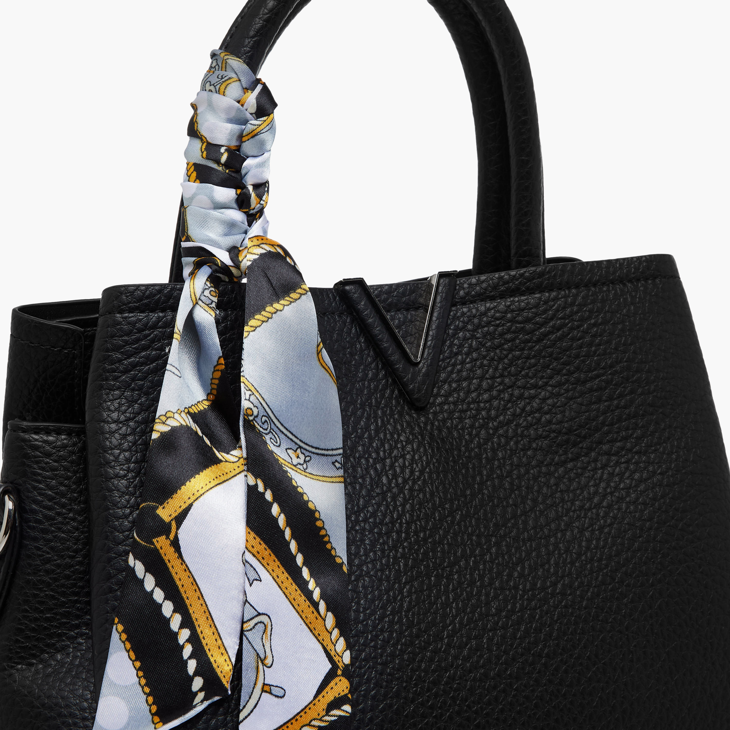 Sasha Tom Textured Tote Bag with Scarf Detail-women-bagsandwallets-handbags-image-5