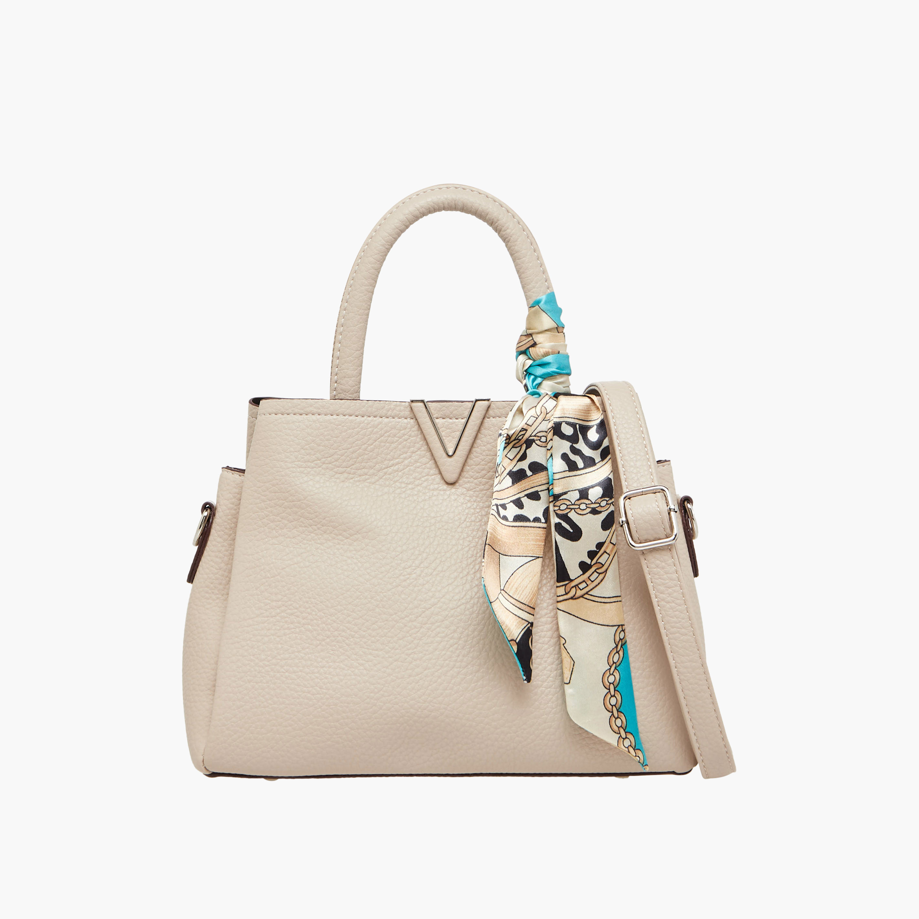 شنطة توت بحزام قابل للفصل وبزينة وشاح توم من ساشا-women-bagsandwallets-handbags-image-1