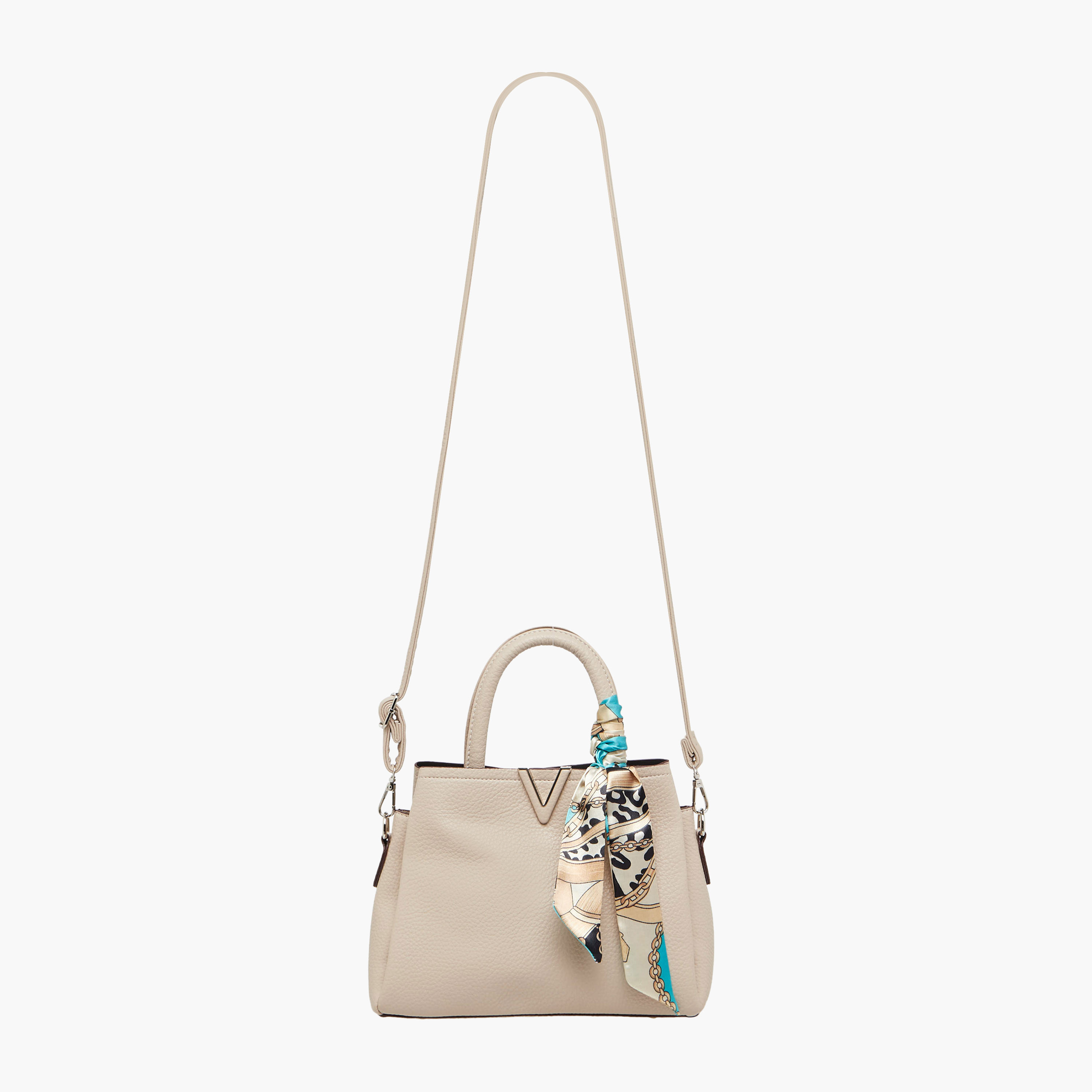 شنطة توت بحزام قابل للفصل وبزينة وشاح توم من ساشا-women-bagsandwallets-handbags-image-3