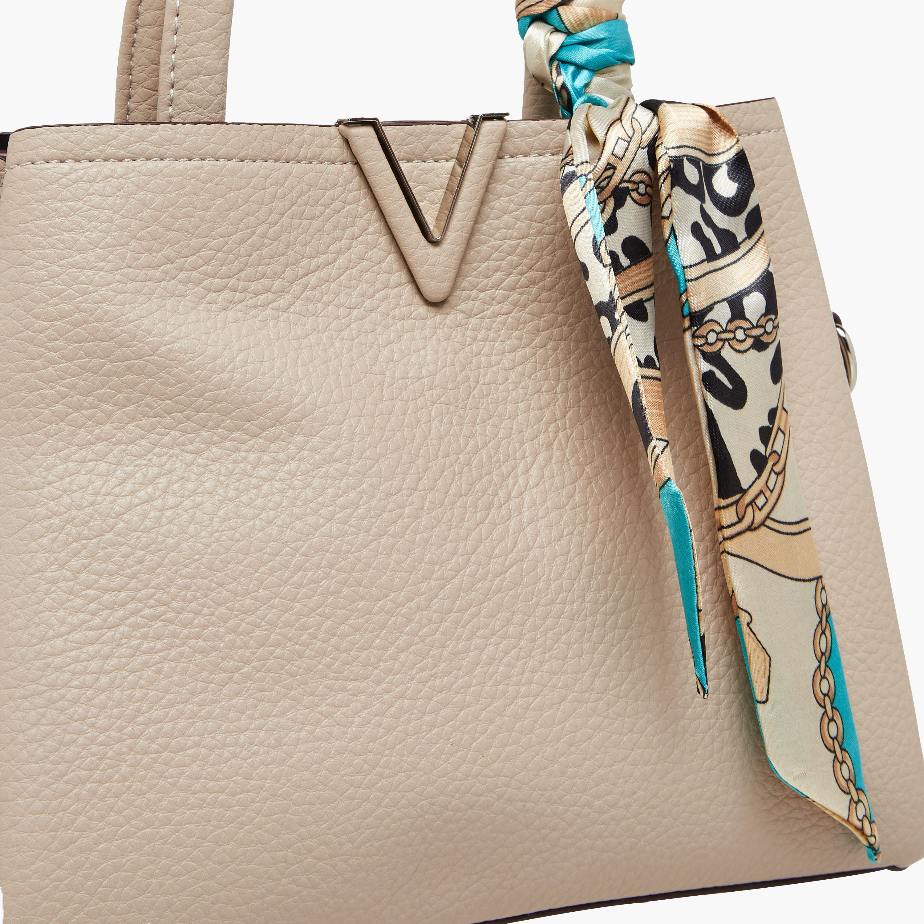 شنطة توت بحزام قابل للفصل وبزينة وشاح توم من ساشا-women-bagsandwallets-handbags-image-5