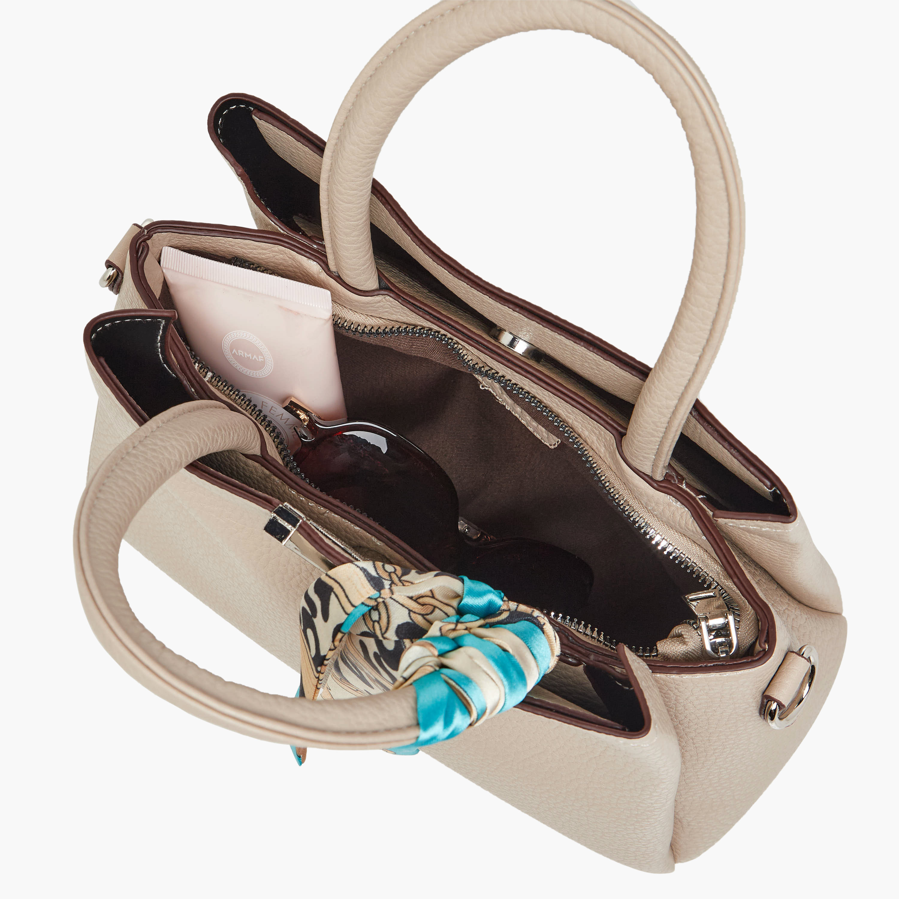 شنطة توت بحزام قابل للفصل وبزينة وشاح توم من ساشا-women-bagsandwallets-handbags-image-8