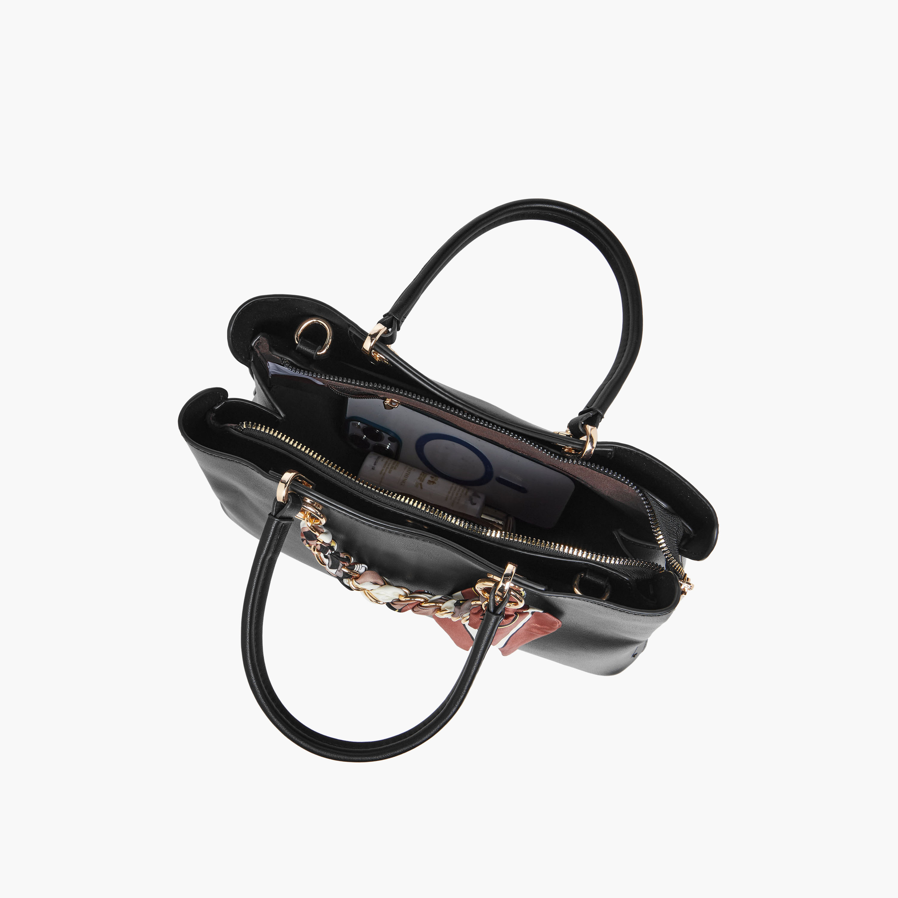 شنطة توتي بتفاصيل وشاح وحزام قابل للفصل من ساشا توم-women-bagsandwallets-handbags-image-9