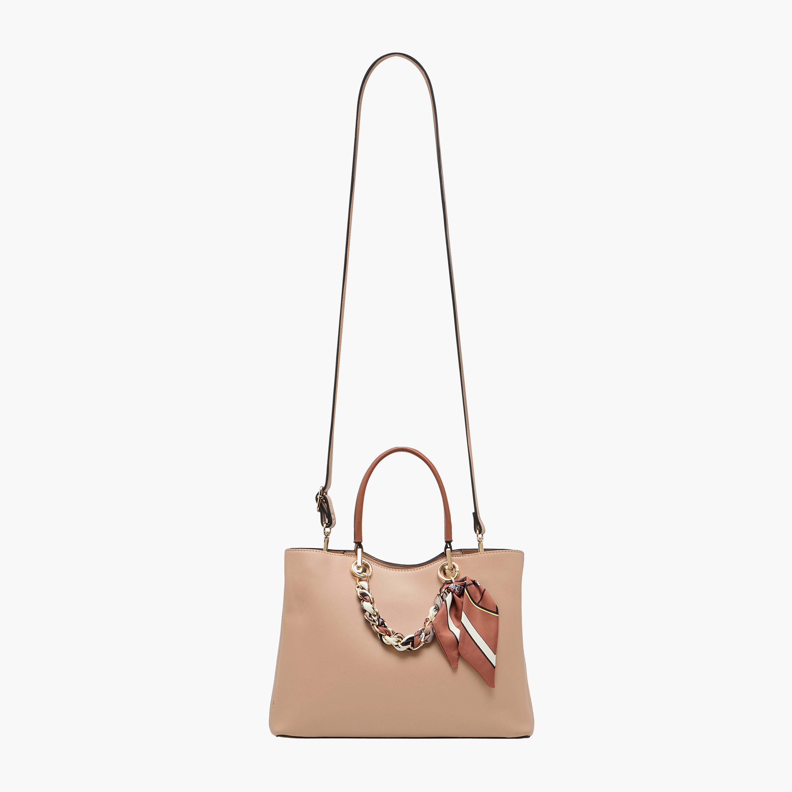Sasha Scarf Detail Tote Bag with Detachable Strap-women-bagsandwallets-handbags-image-3