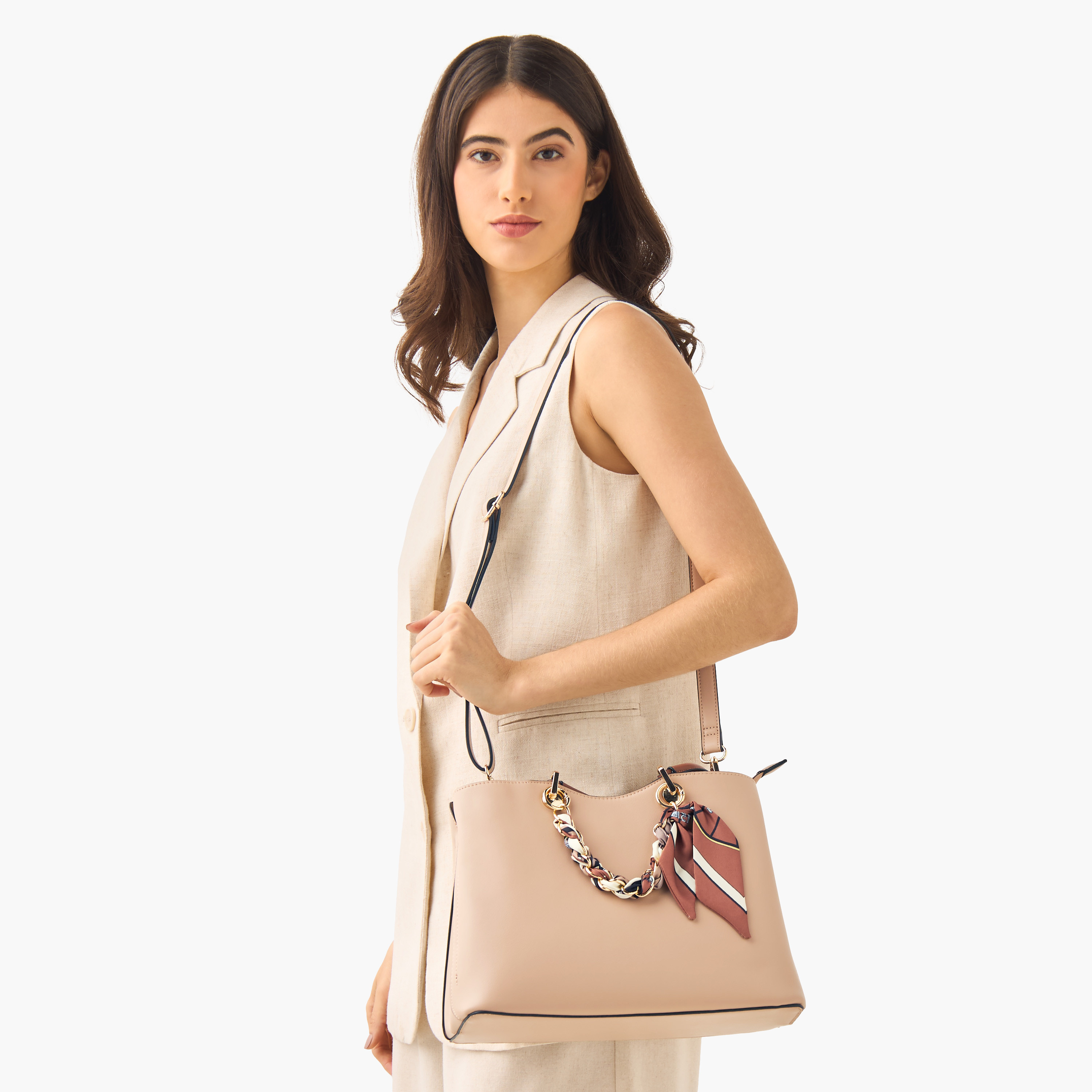 Sasha Scarf Detail Tote Bag with Detachable Strap-women-bagsandwallets-handbags-image-8