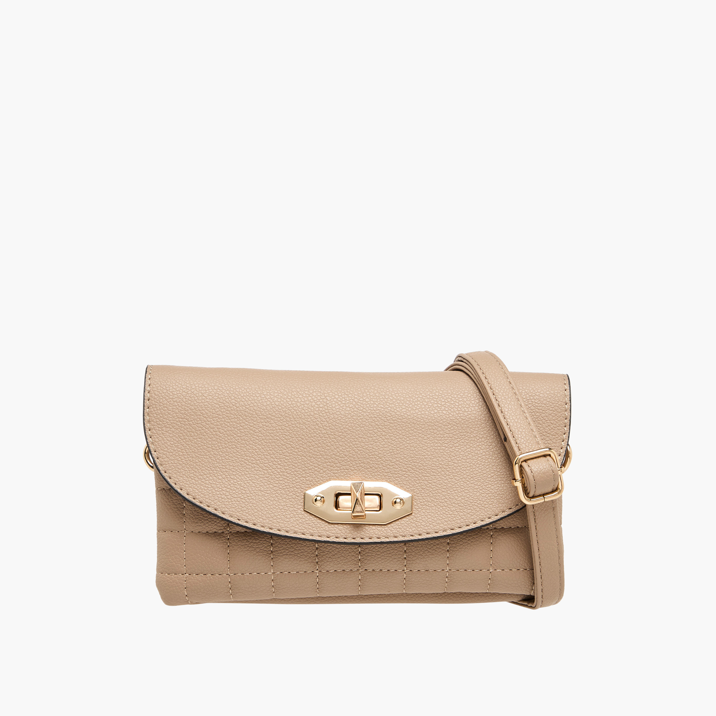 Adore Quilted Crossbody Bag with Twist Lock Closure-women-bagsandwallets-handbags-image-1