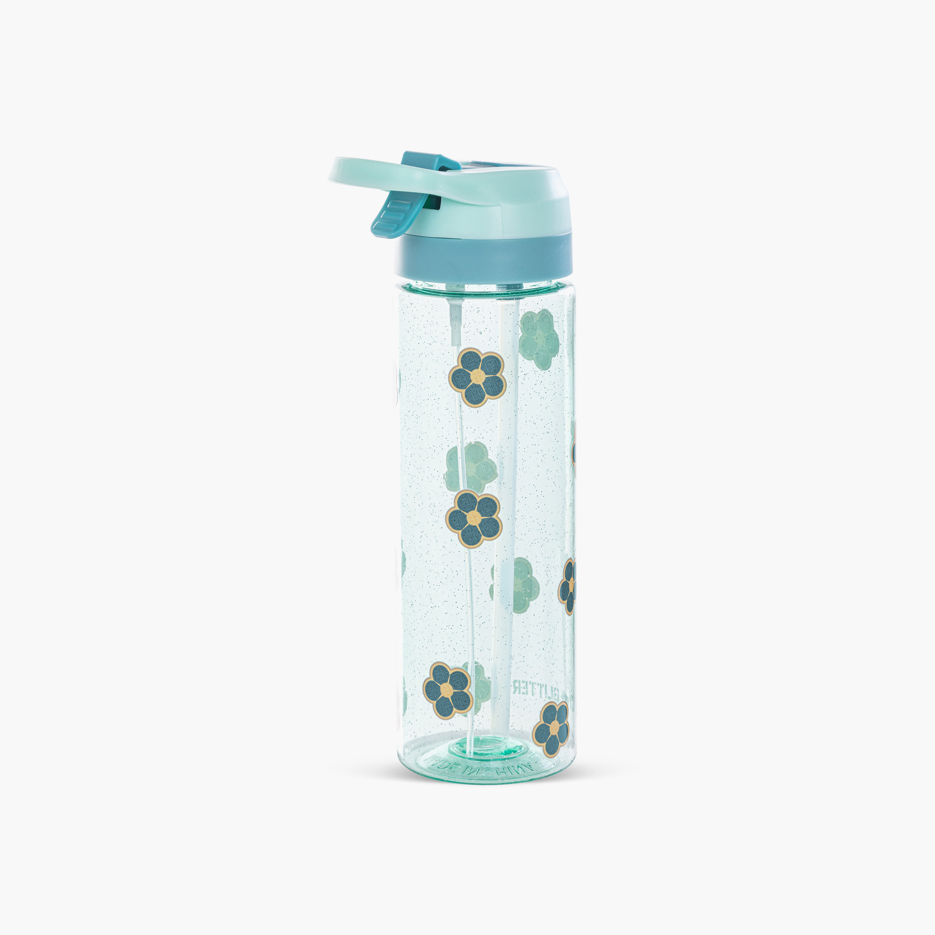 قارورة مياه ترايتان بطبعات زهور مع فوهة قابلة للطي ورذاذ من إيزي كيدز - 750 مل-school-waterbottles-image-3
