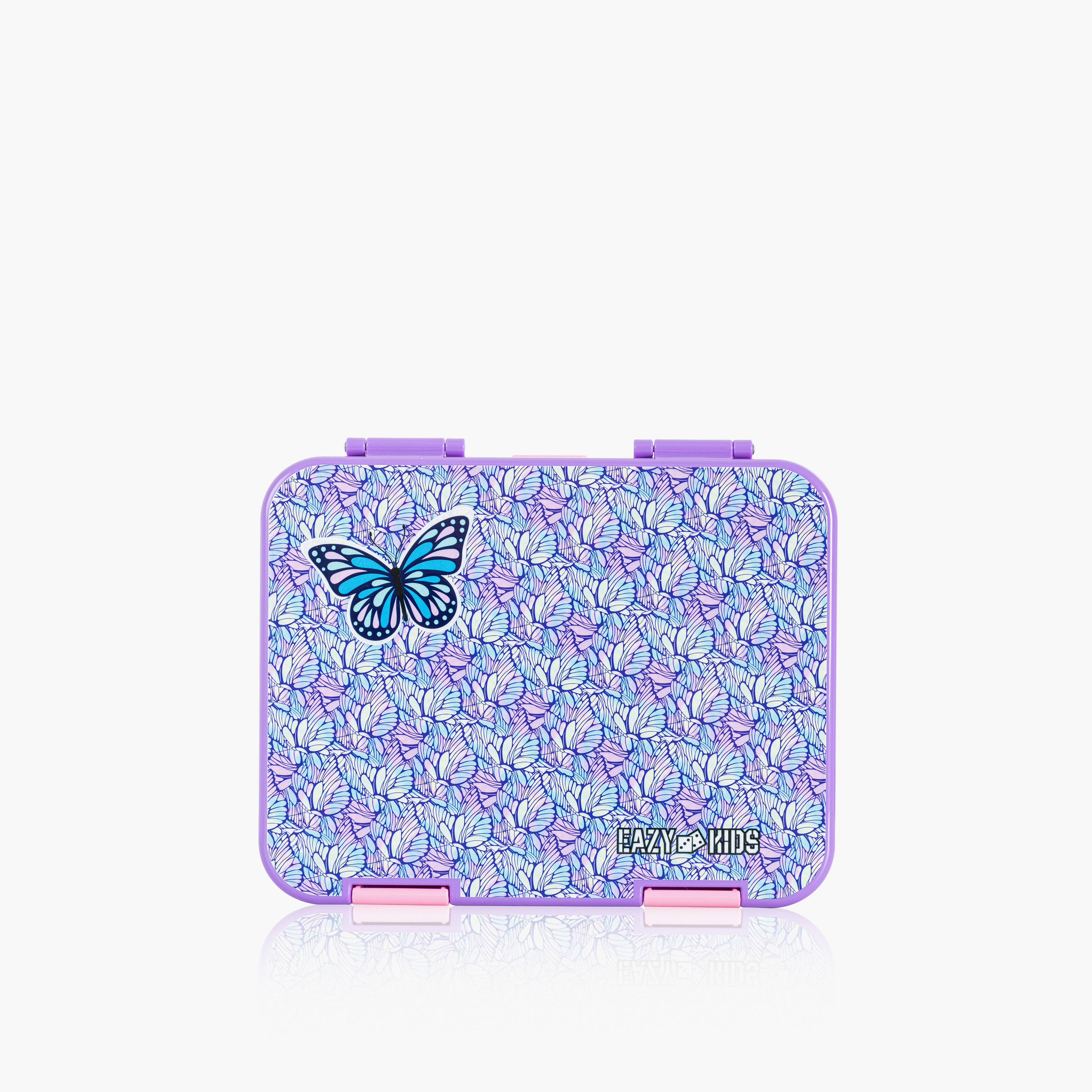Eazy Kids Butterfly Print Bento Lunch Box for Kids with Convertible Compartments-school-lunchessentials-lunchboxes-image-5