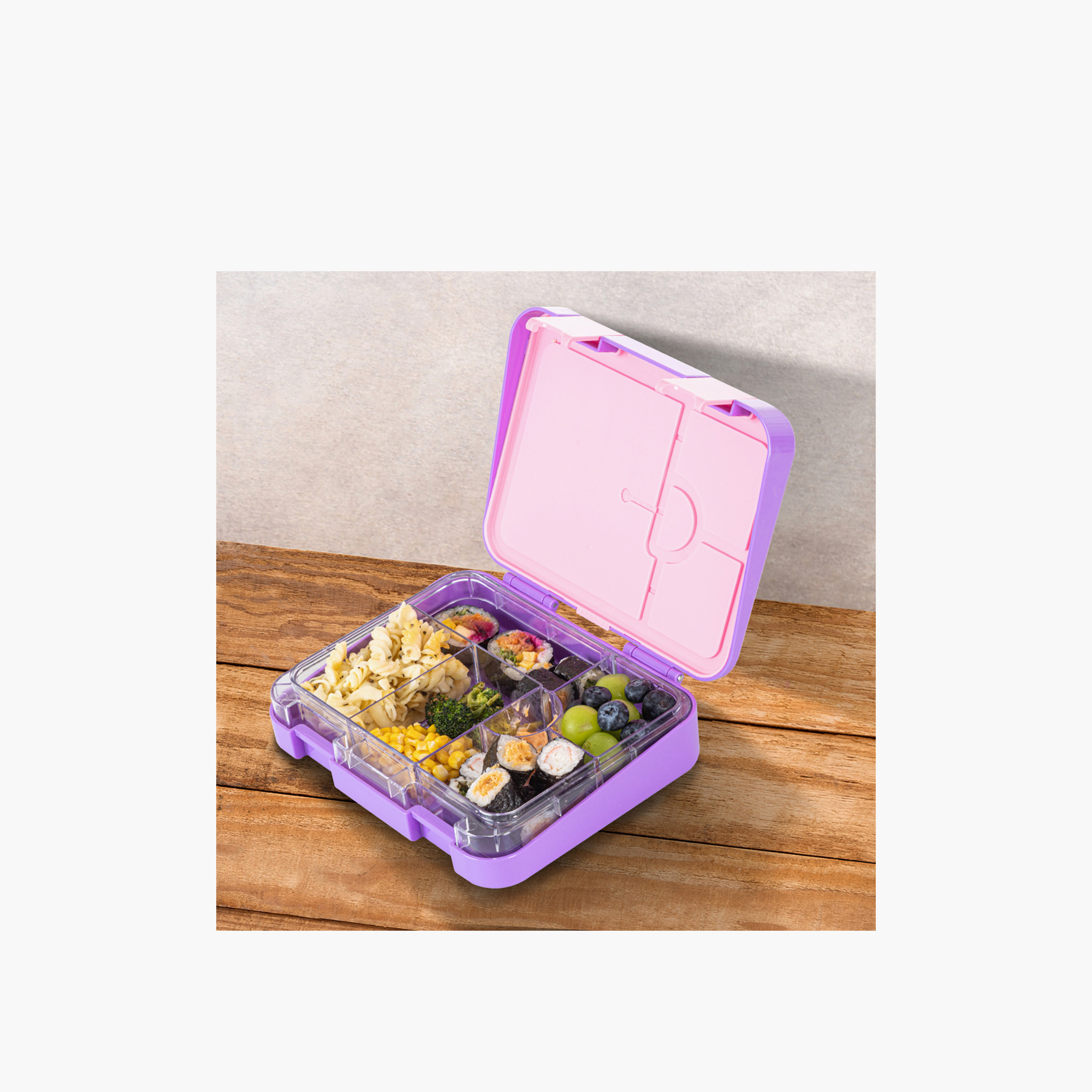 Eazy Kids Butterfly Print Bento Lunch Box for Kids with Convertible Compartments-school-lunchessentials-lunchboxes-image-7