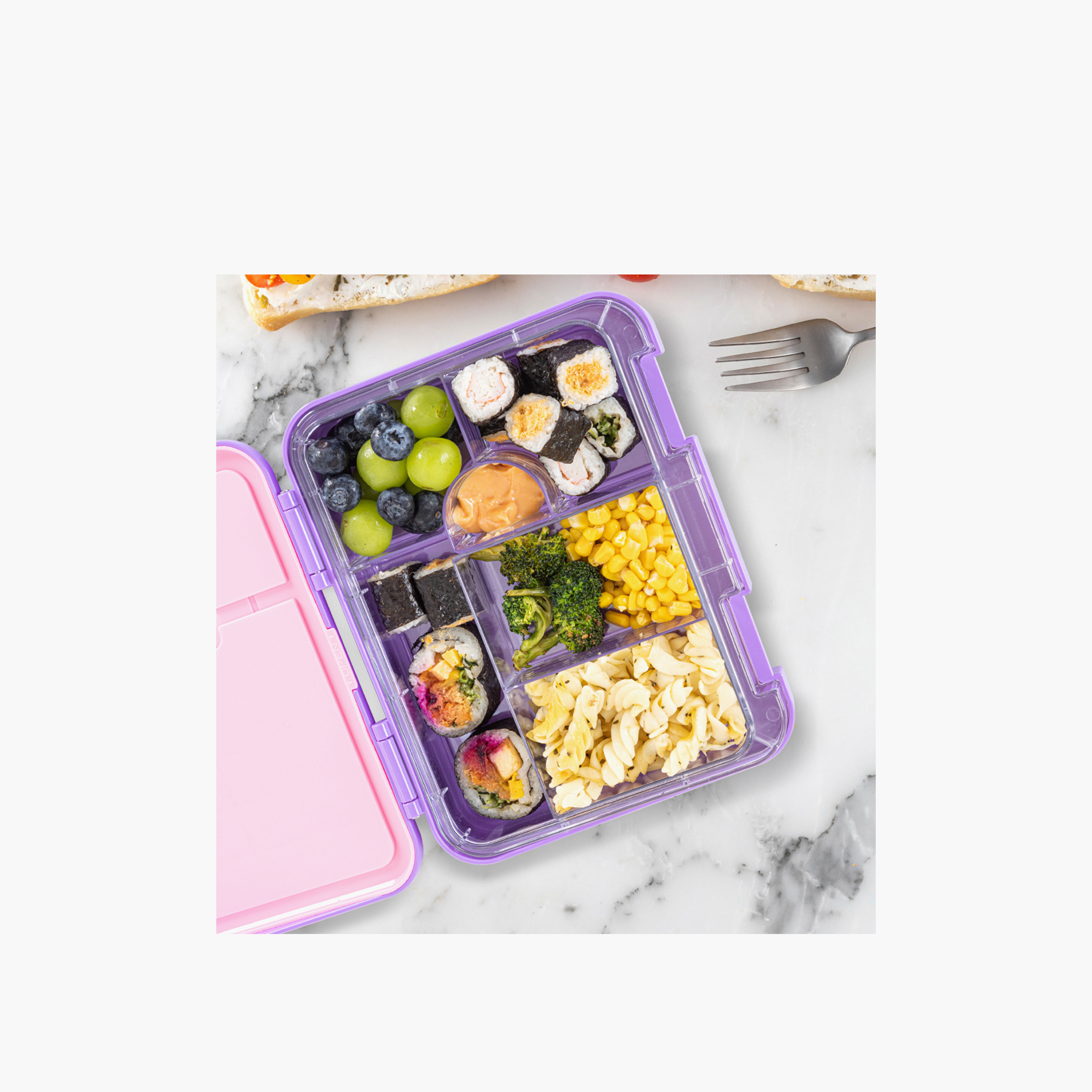 Eazy Kids Butterfly Print Bento Lunch Box for Kids with Convertible Compartments-school-lunchessentials-lunchboxes-image-8