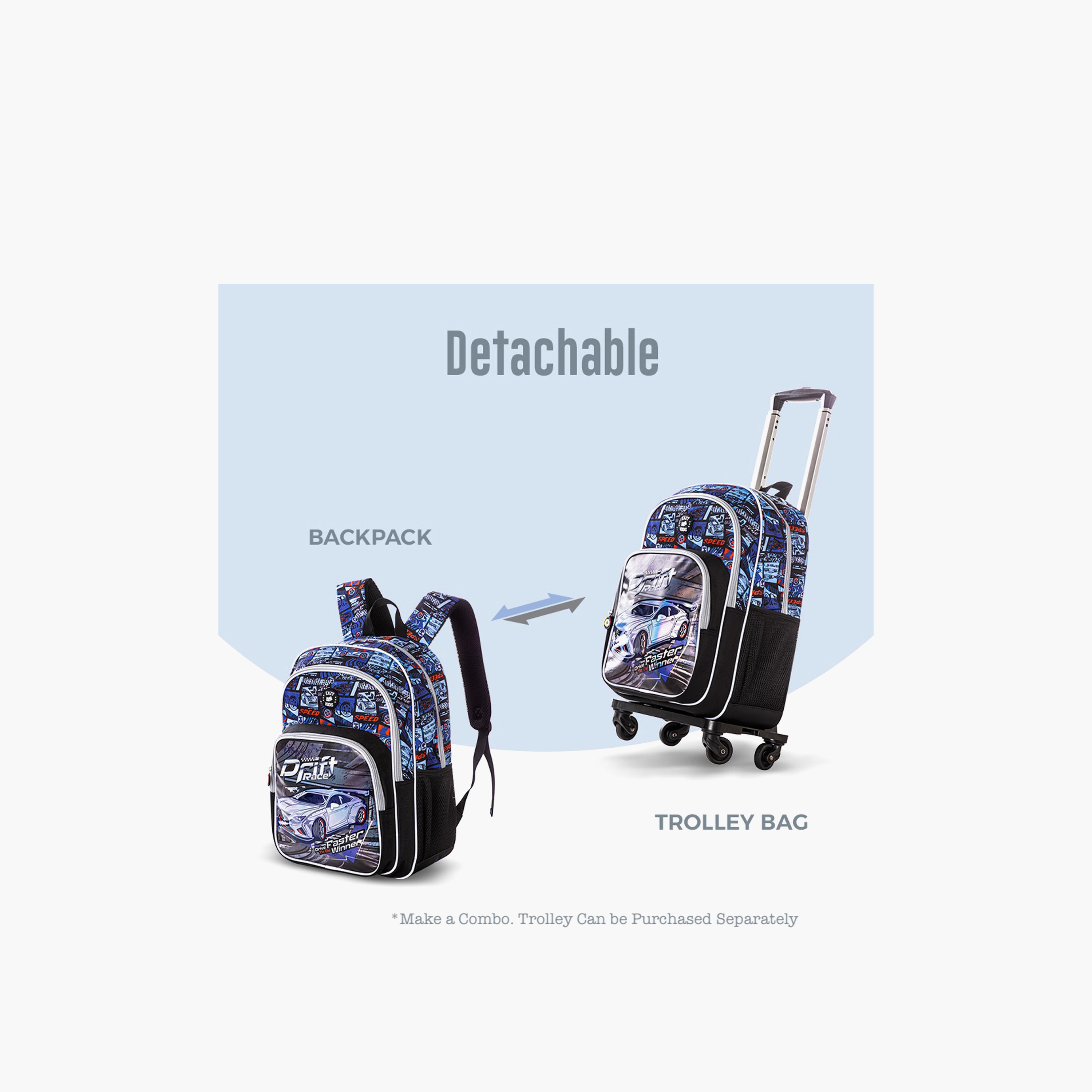 طقم شنطة ظهر 18 بوصة مع شنطة غداء ومقلمة 3 قطع من إيزي كيدز - 30×18×47 سم-school-bagsandbackpacks-sets-image-2