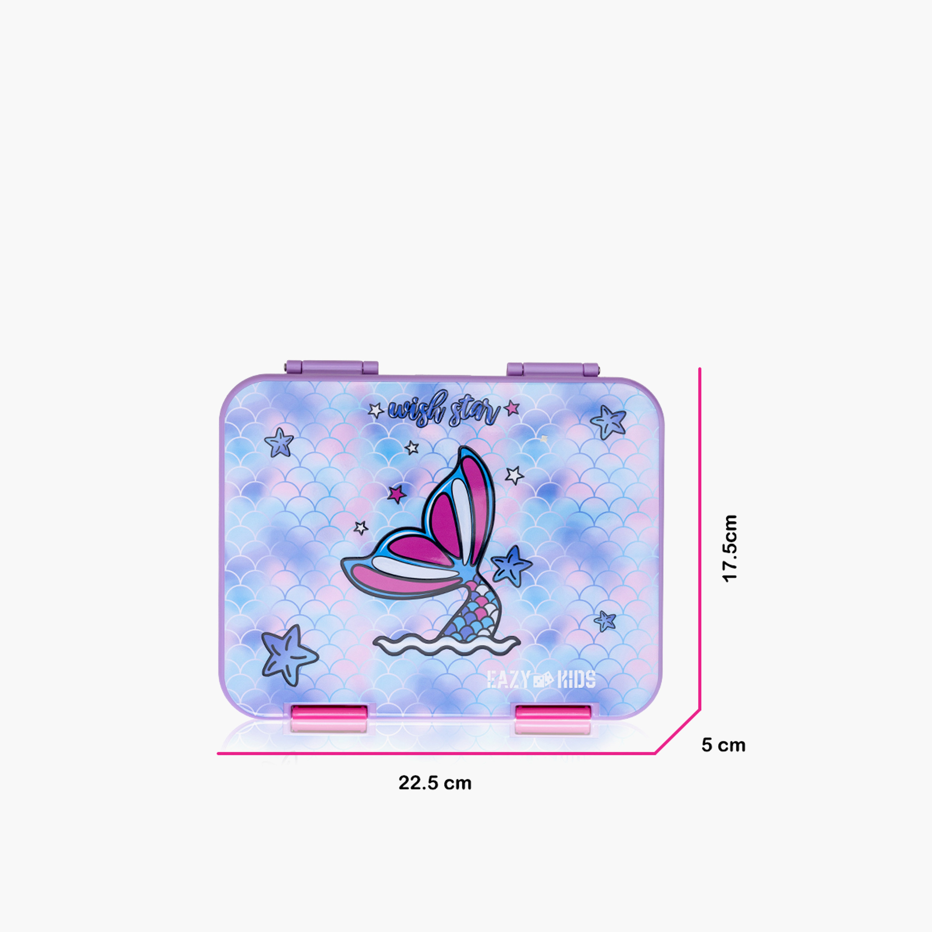 Eazy Kids Mermaid Convertible Bento Box for Girls with Sandwich Cutter-school-lunchessentials-lunchboxes-image-5