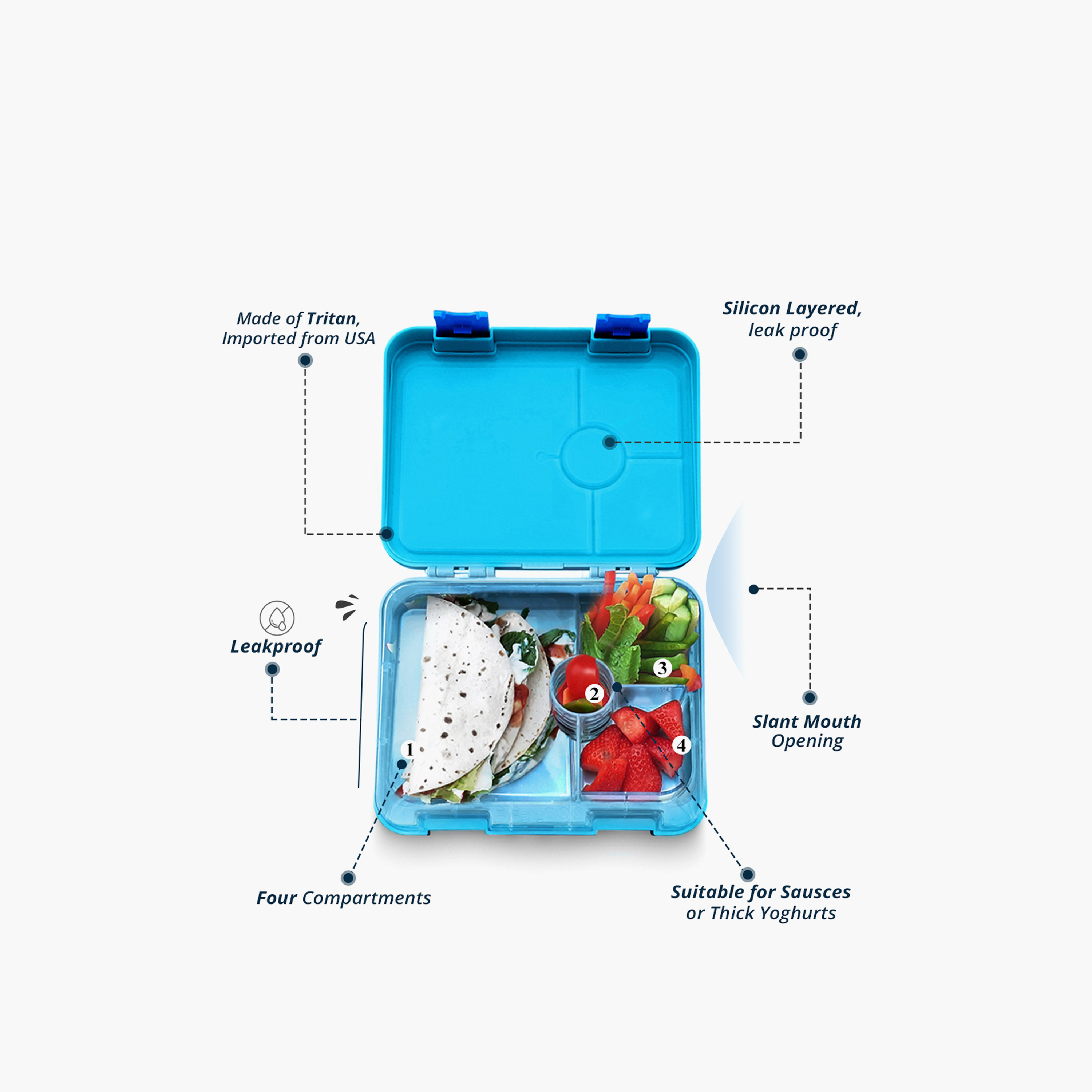 Eazy Kids Dino 4-Compartment Bento Box for Kids-school-lunchessentials-lunchboxes-image-4