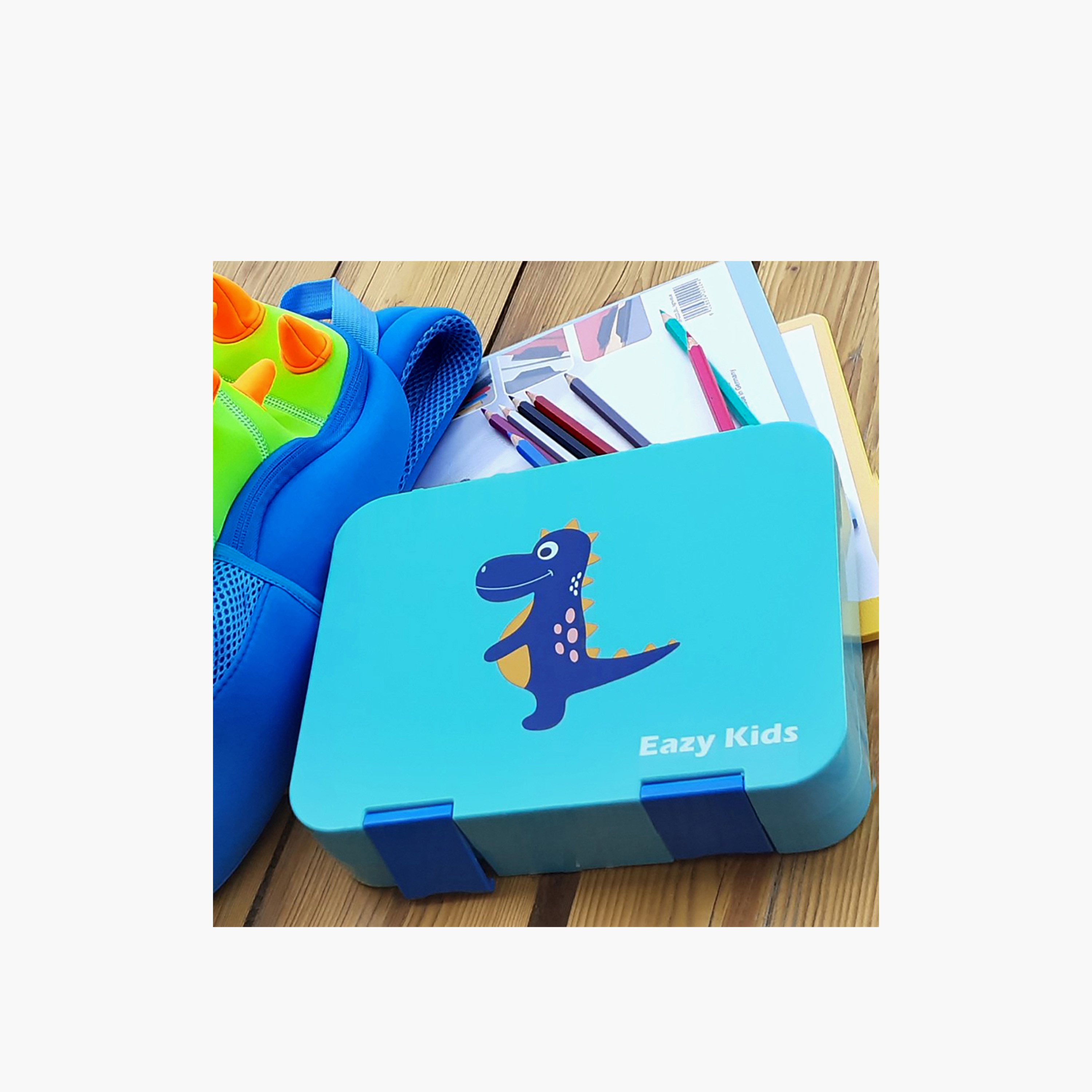صندوق بينتو للأطفال بأربع حجرات بطبعات دينو من إيزي كيدز-school-lunchessentials-lunchboxes-image-6