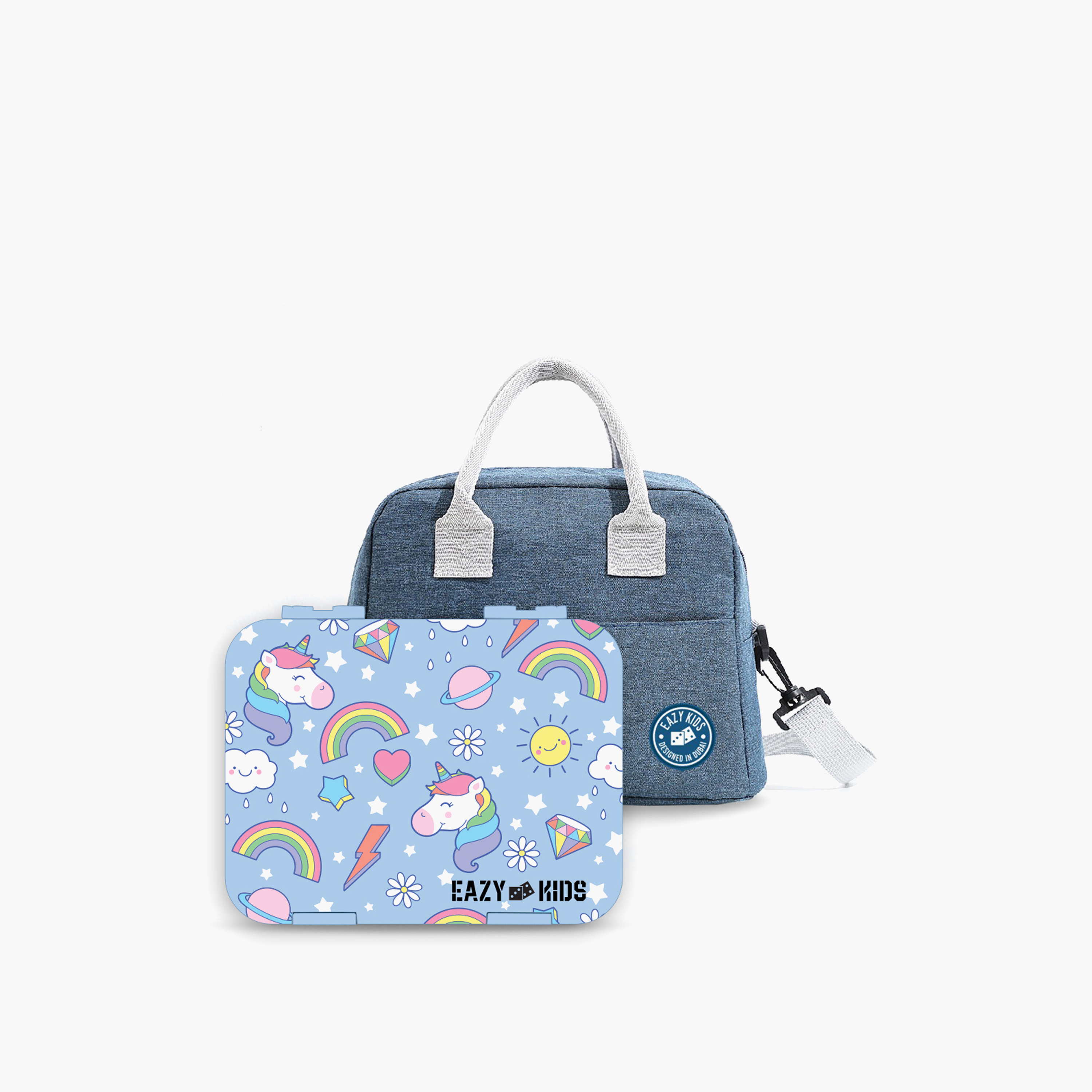 Eazy Kids Unicorn 4-Compartment Bento Box for Girls with Sandwich Cutter-school-lunchessentials-lunchboxes-image-5