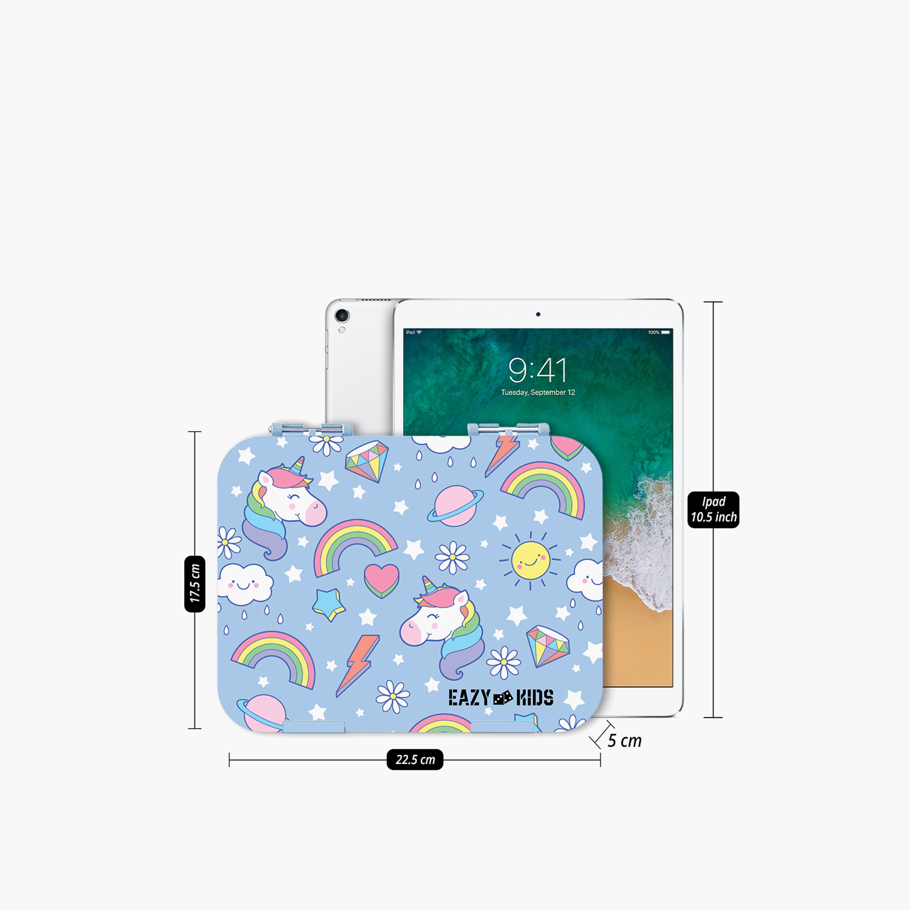 Eazy Kids Unicorn 4-Compartment Bento Box for Girls with Sandwich Cutter-school-lunchessentials-lunchboxes-image-4