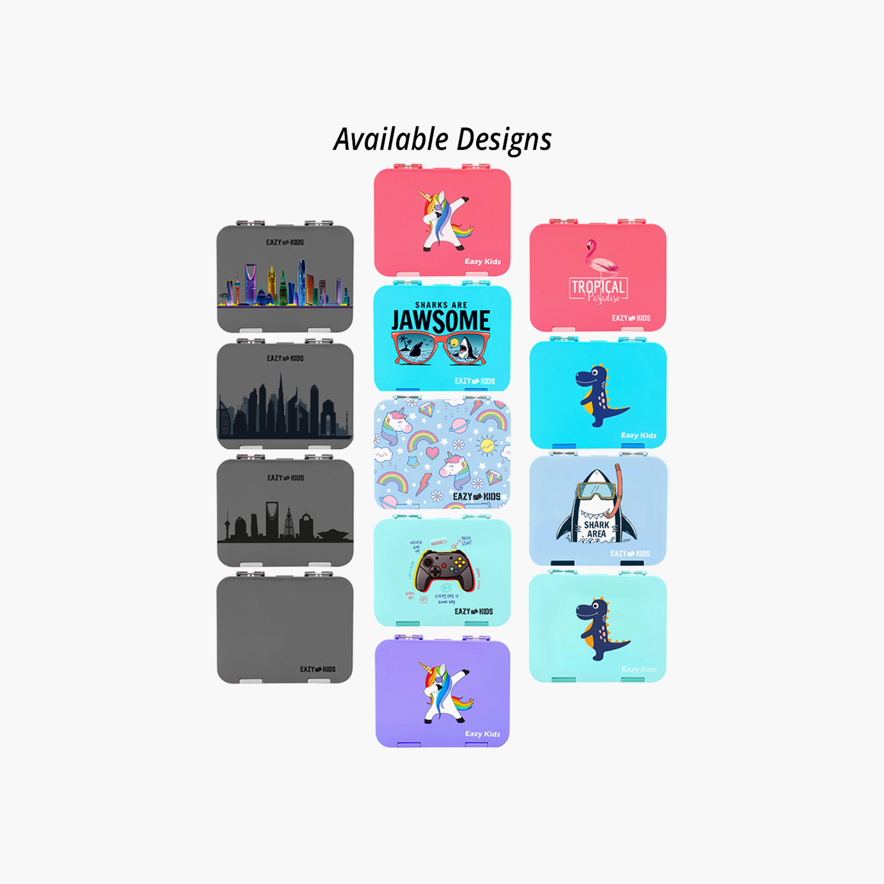 Eazy Kids Unicorn 4-Compartment Bento Box for Girls with Sandwich Cutter-school-lunchessentials-lunchboxes-image-6
