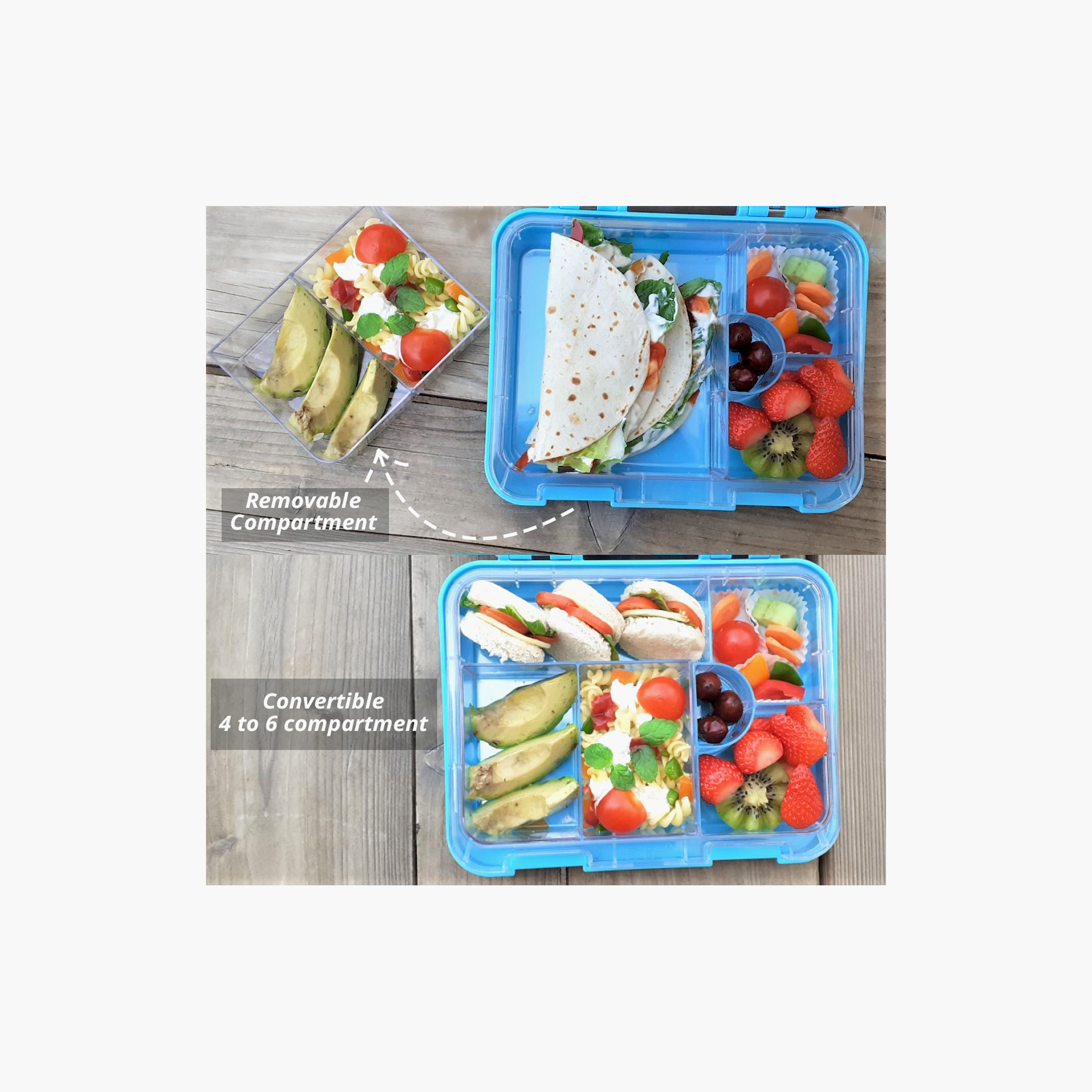 Eazy Kids Shark Convertible Bento Box for Kids with Sandwich Cutter-school-lunchessentials-lunchboxes-image-6