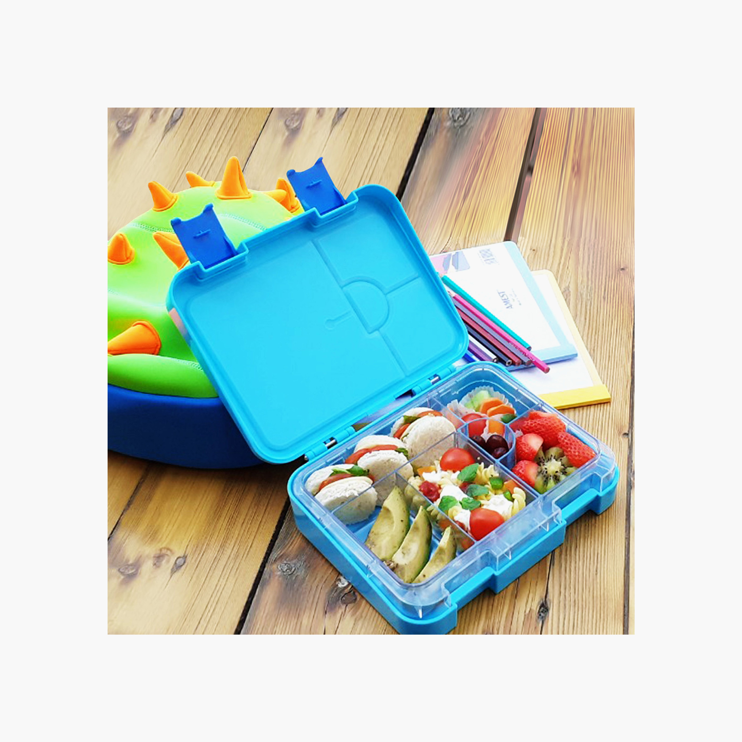 Eazy Kids Shark Convertible Bento Box for Kids with Sandwich Cutter-school-lunchessentials-lunchboxes-image-8