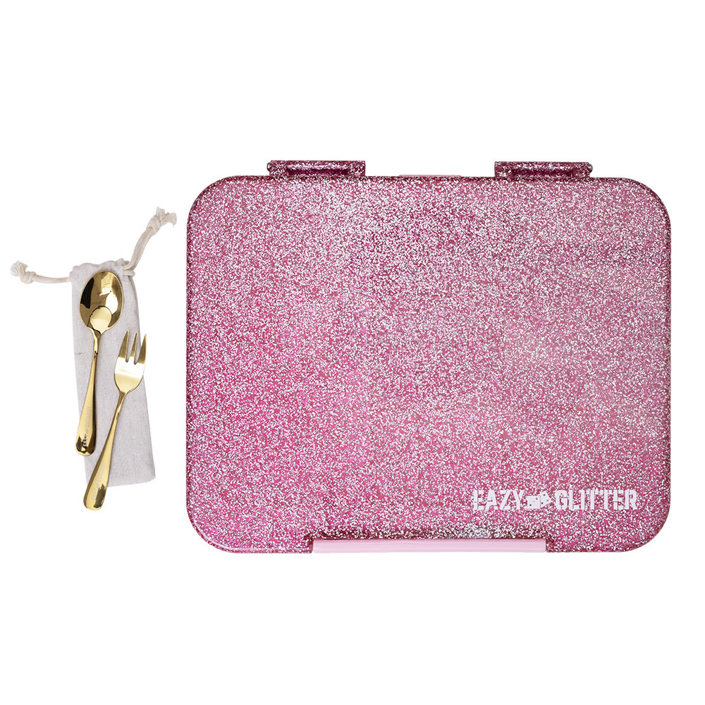 Eazy Kids Glittery Bento Lunch Box for Kids with Convertible Compartments Set-school-lunchessentials-lunchboxes-image-6