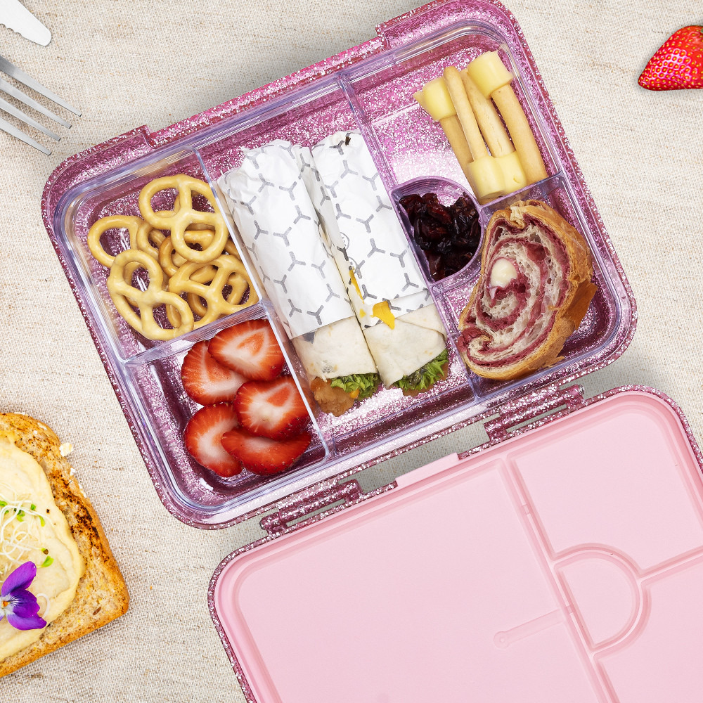 Eazy Kids Glittery Bento Lunch Box for Kids with Convertible Compartments Set-school-lunchessentials-lunchboxes-image-8