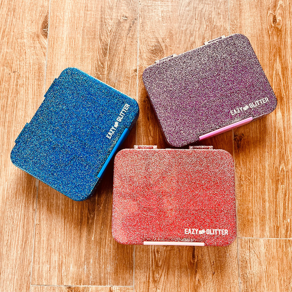 Eazy Kids Glitter Convertible Bento Lunch Box for Kids with 6 Compartments-school-lunchessentials-lunchboxes-image-2