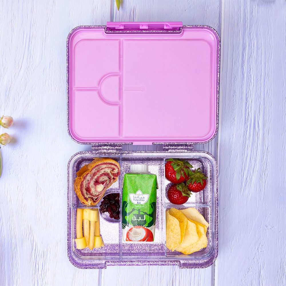 Eazy Kids Glitter Convertible Bento Lunch Box for Kids with 6 Compartments-school-lunchessentials-lunchboxes-image-6