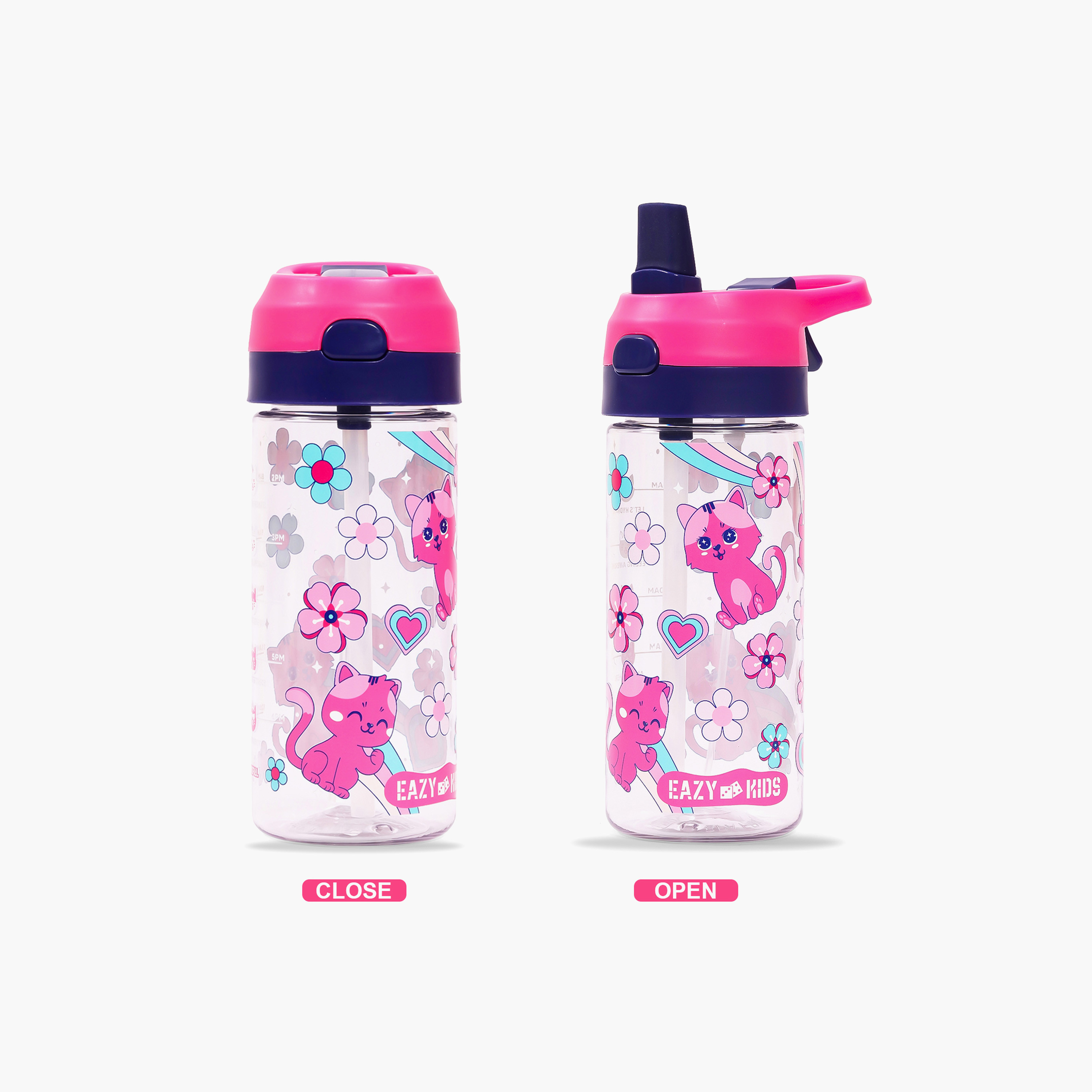 Eazy Kids Cat Tritan Water Bottle with Spray - 420 ml-school-waterbottles-image-15