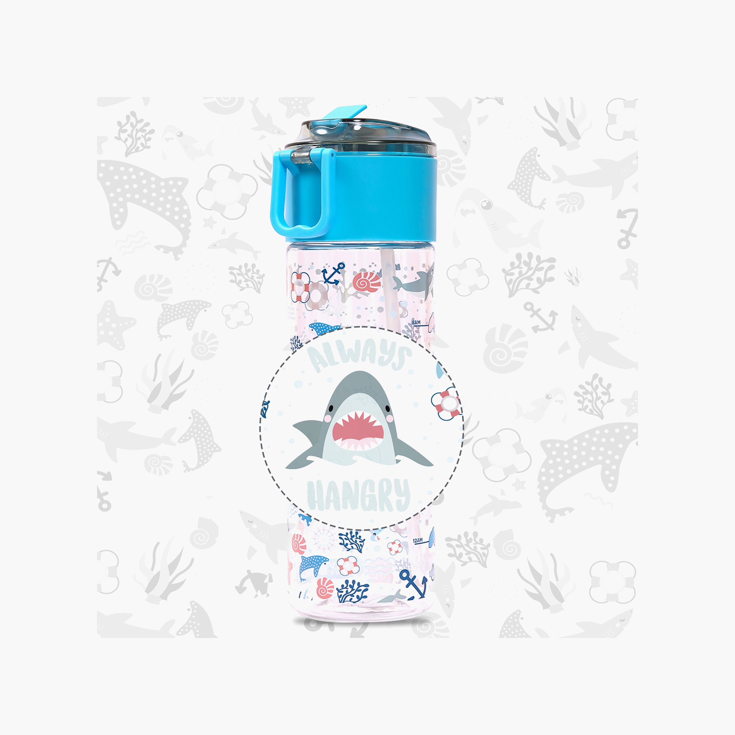 Eazy Kids Shark Tritan Water Bottle - 450 ml-school-waterbottles-image-11