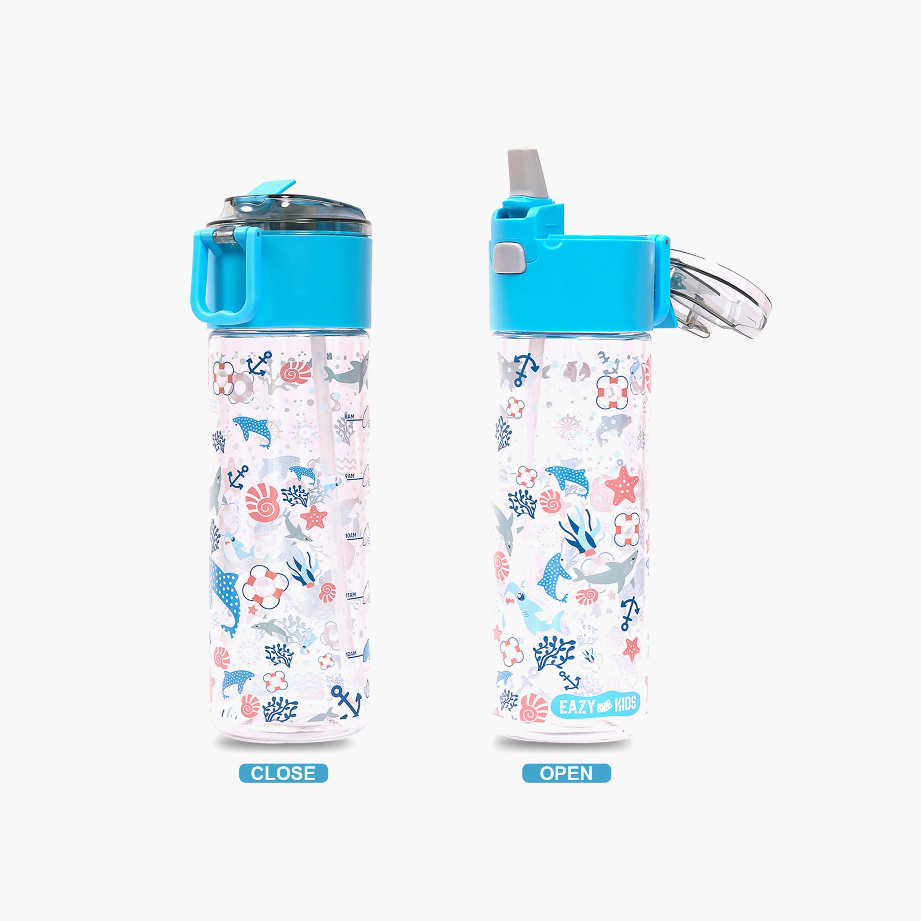 Eazy Kids Shark Tritan Water Bottle - 450 ml-school-waterbottles-image-14