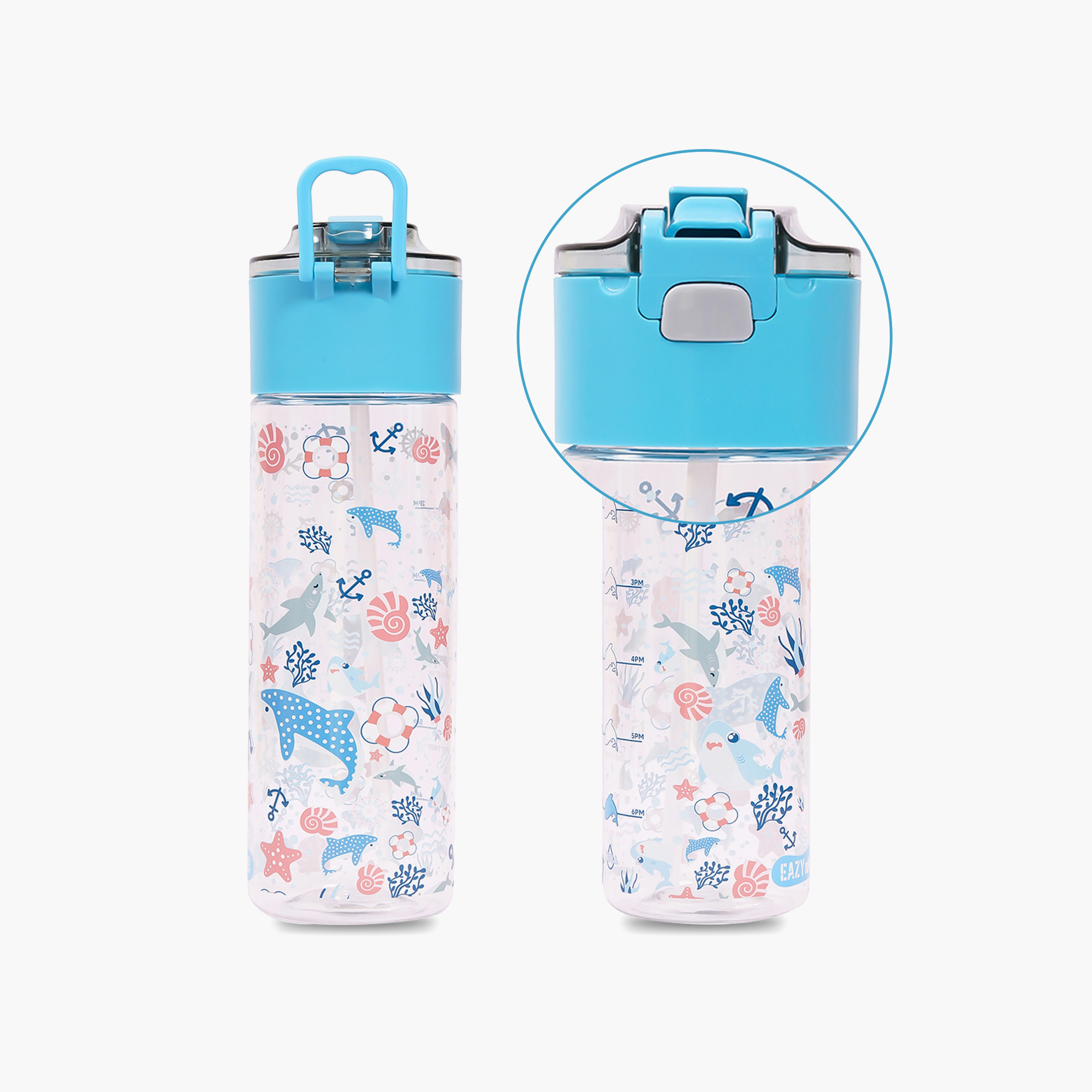 Eazy Kids Shark Tritan Water Bottle - 450 ml-school-waterbottles-image-15