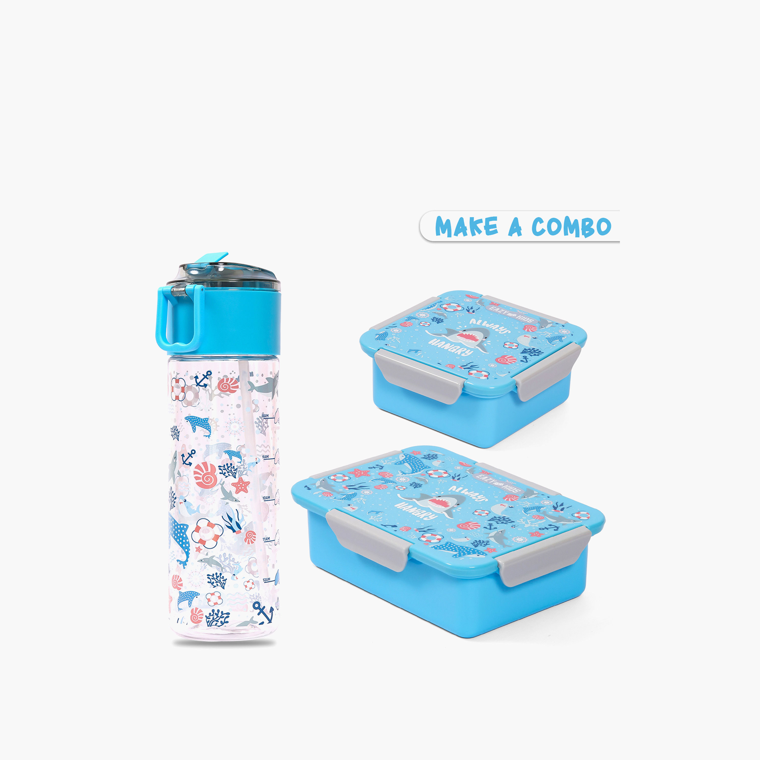 Eazy Kids Shark Tritan Water Bottle - 450 ml-school-waterbottles-image-10