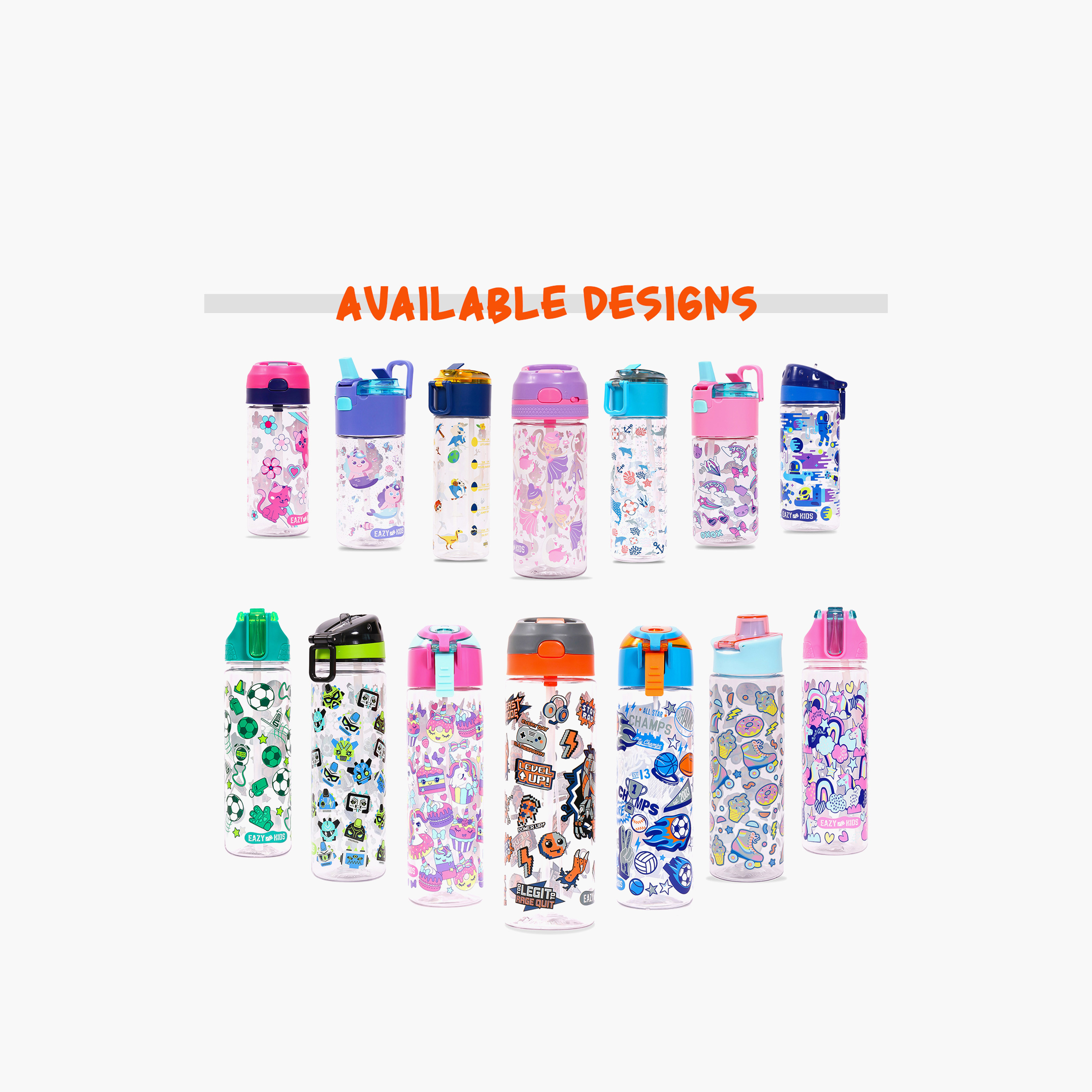 Eazy Kids Shark Tritan Water Bottle - 450 ml-school-waterbottles-image-17