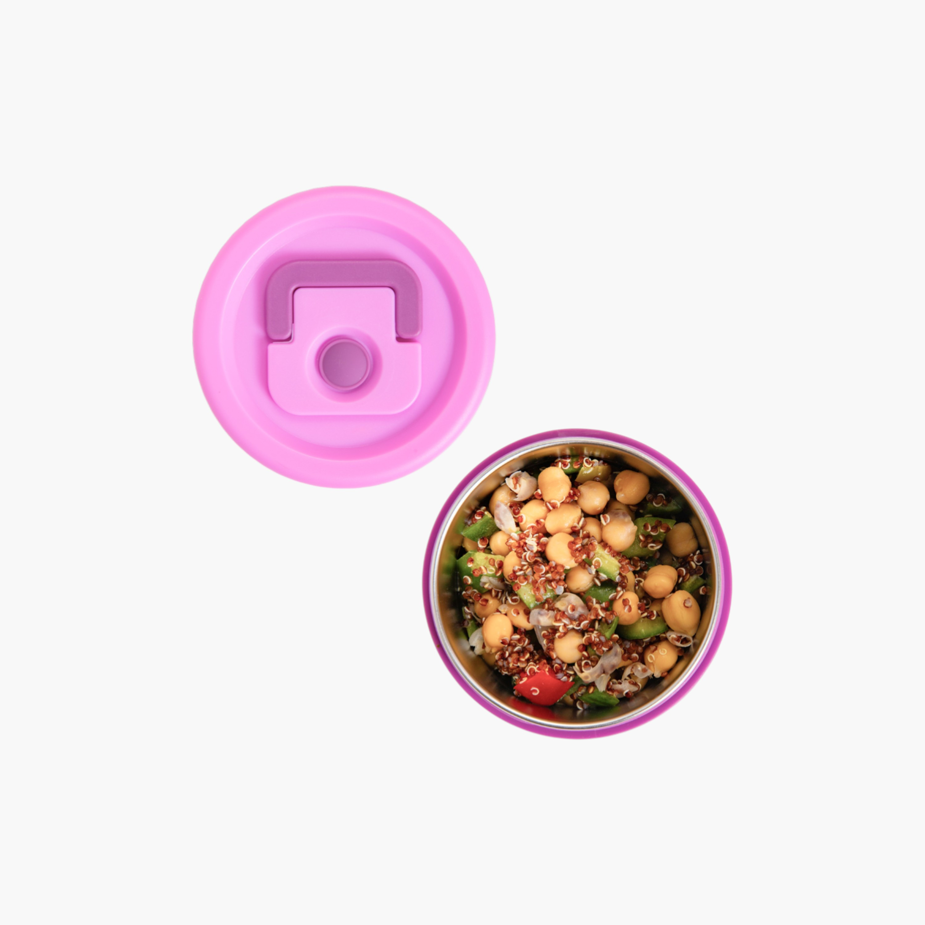صندوق غداء بنتو بطبعات مع جرة طعام ستيل من هايدروبرو-school-lunchessentials-lunchboxes-image-2