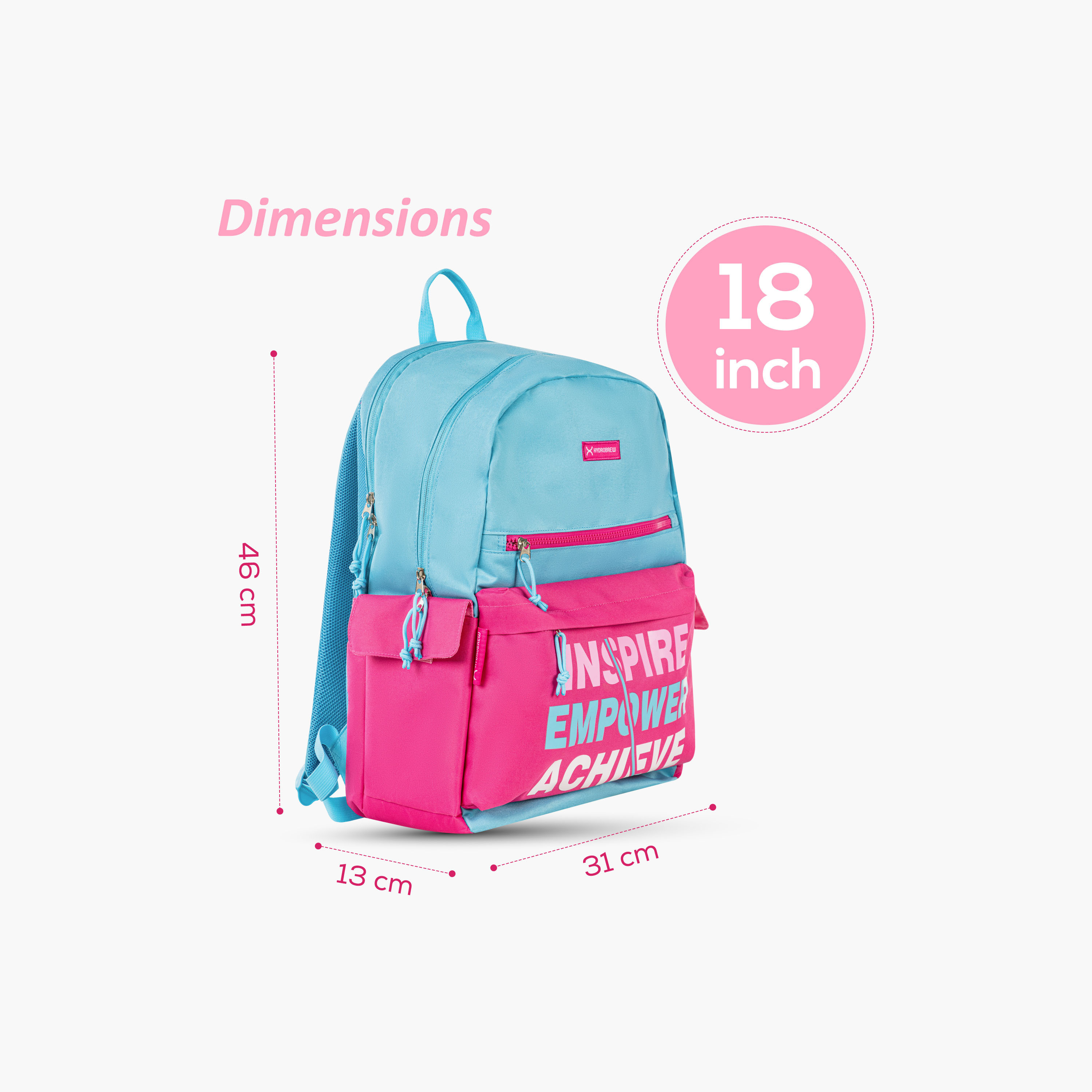 Hydrobrew Printed 2-Piece School Backpack Set for Kids with Pencil Pouch - 18 inches-school-bagsandbackpacks-sets-image-4
