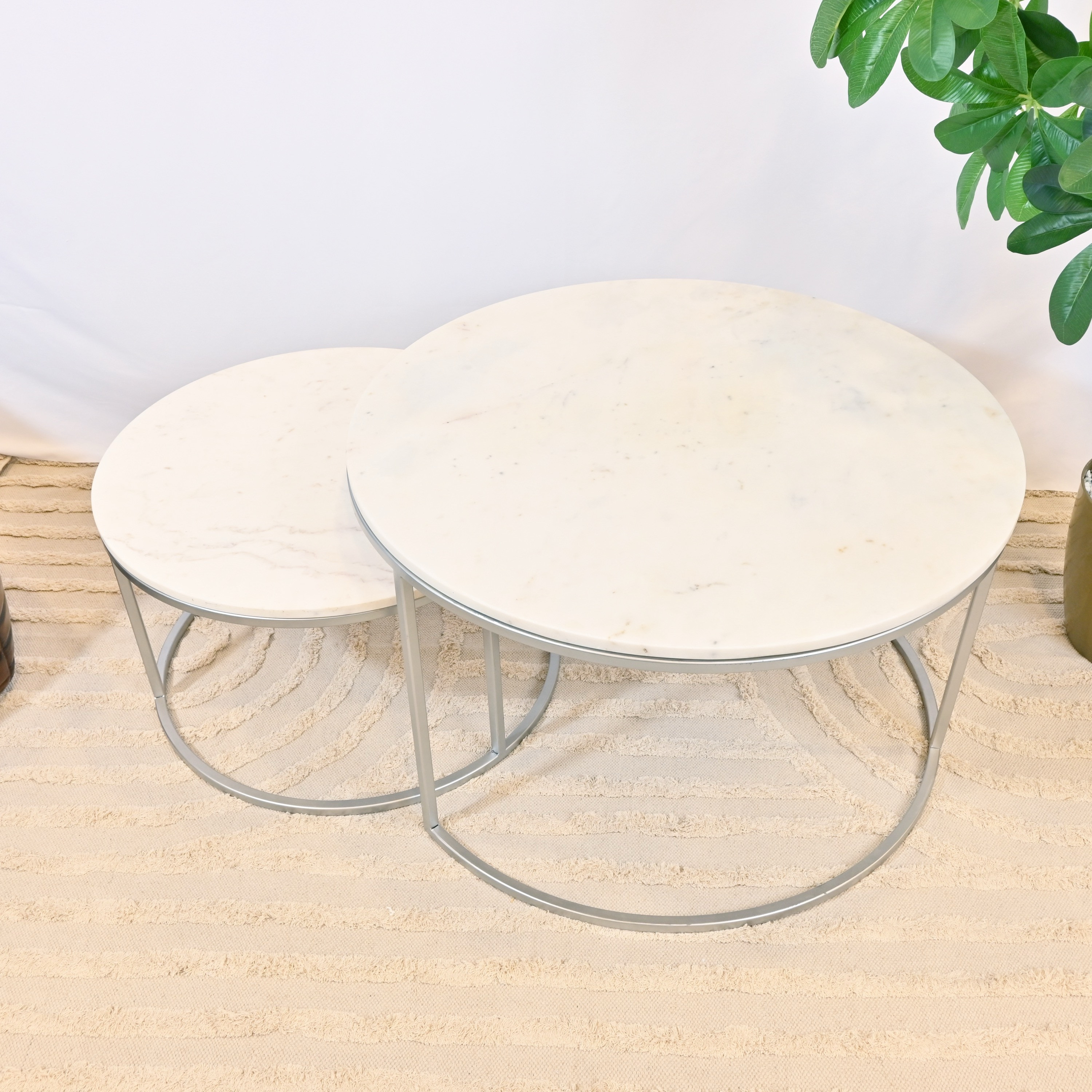 طقم طاولات قهوة قطعتين بسطح رخام صنع بواسطة لايف ستايل-furniture-livingroom-coffeetables-image-3