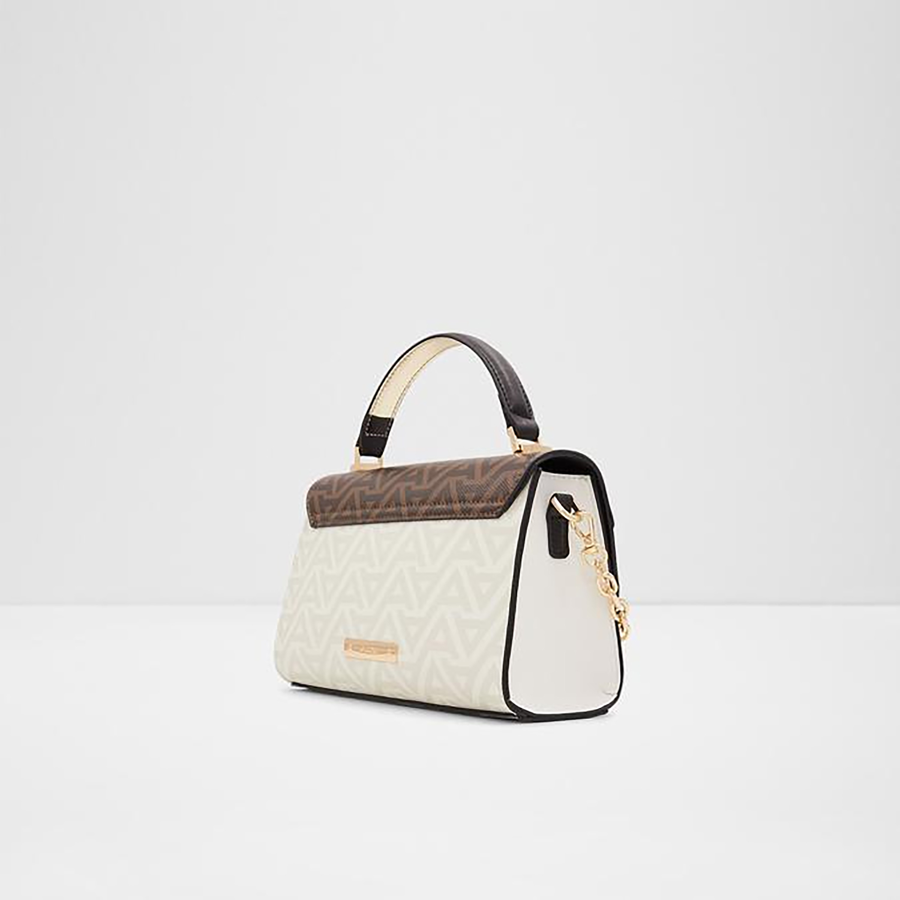 Aldo Youra Monogram Top Handle Mini Satchel Bag & Pouch with Flap Closure & Adjustable Strap-women-bagsandwallets-handbags-image-2