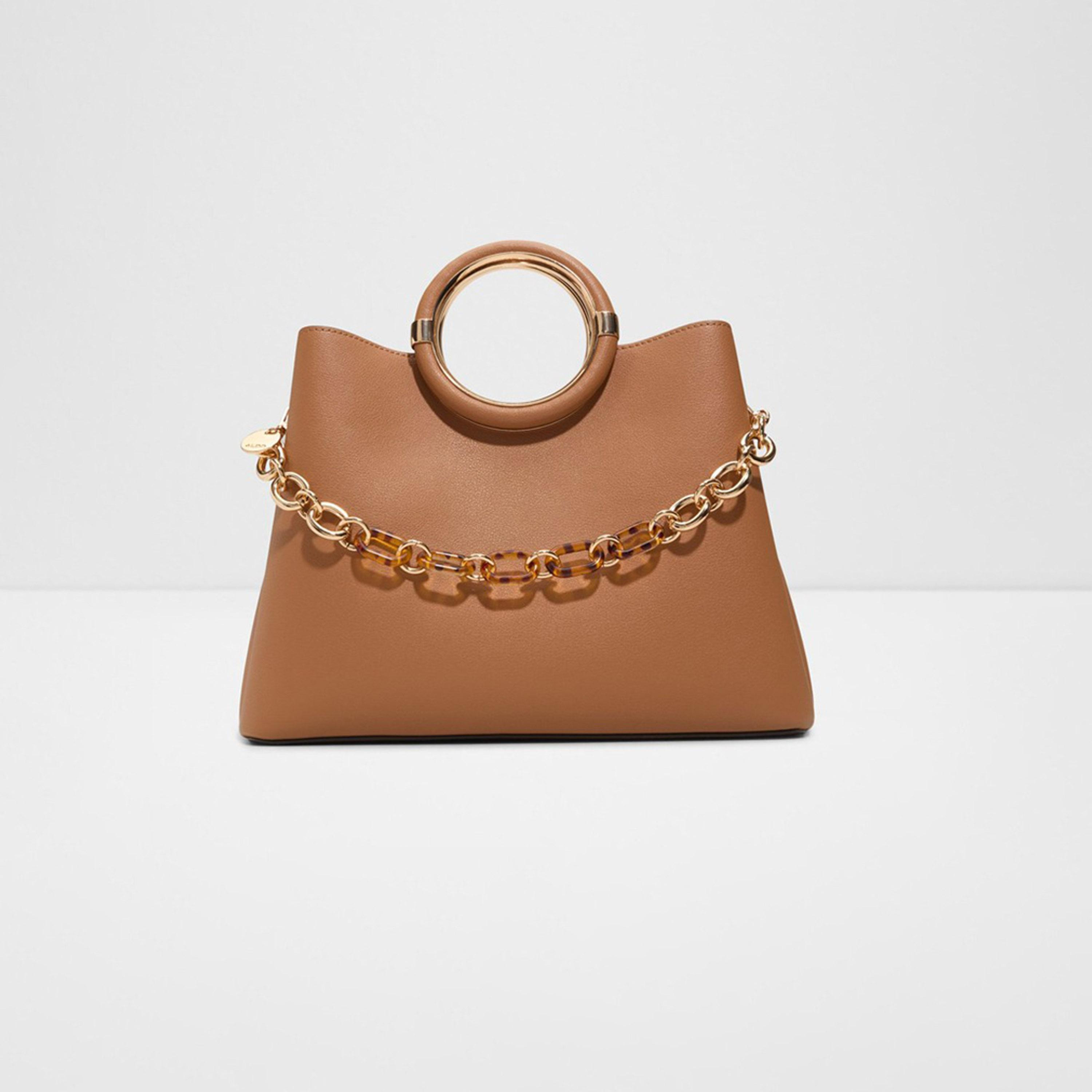 Aldo Dovie Textured Double Handle Satchel Bag with Magnetic Closure and Chain Strap-women-bagsandwallets-handbags-image-11