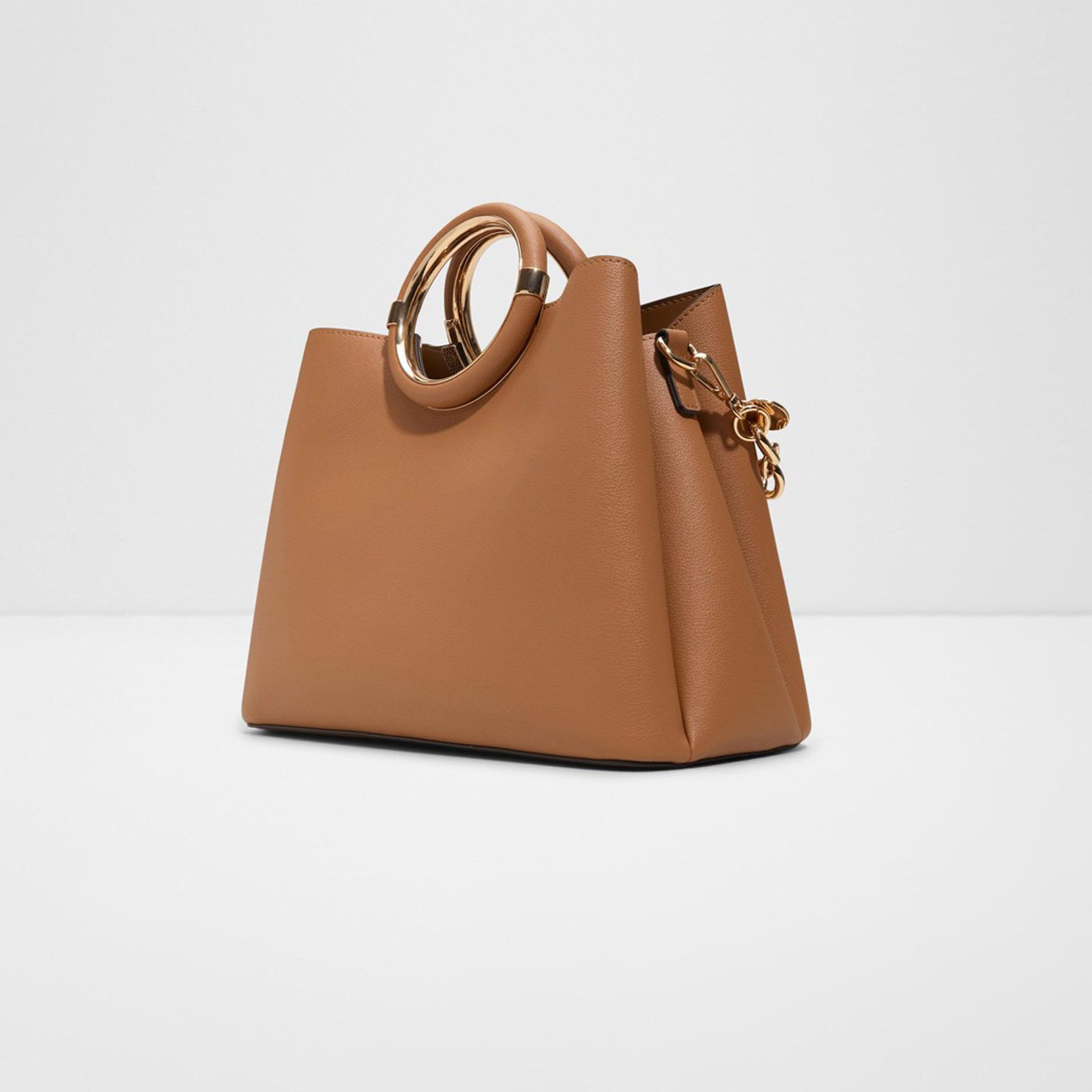 Aldo Dovie Textured Double Handle Satchel Bag with Magnetic Closure and Chain Strap-women-bagsandwallets-handbags-image-12