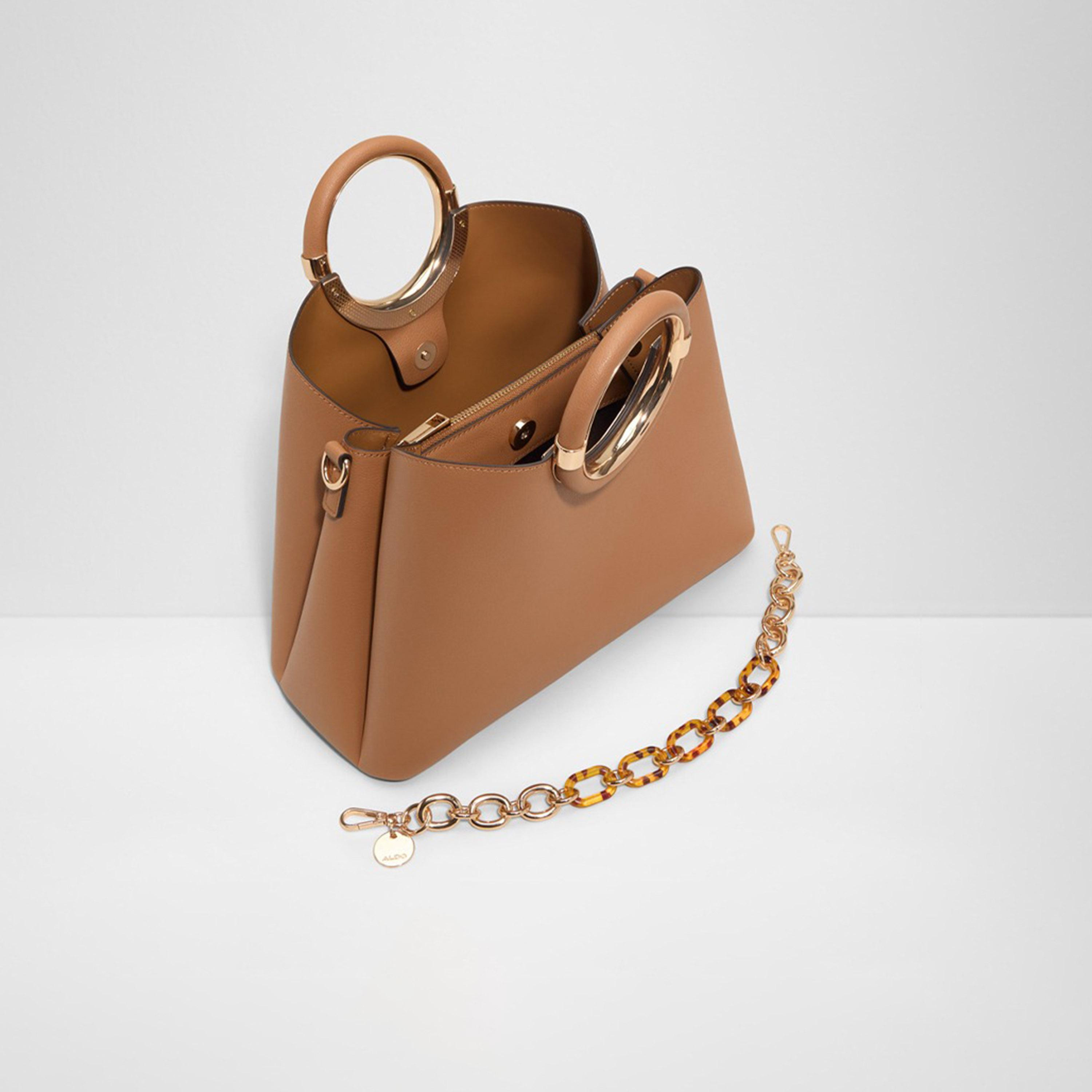 Aldo Dovie Textured Double Handle Satchel Bag with Magnetic Closure and Chain Strap-women-bagsandwallets-handbags-image-13