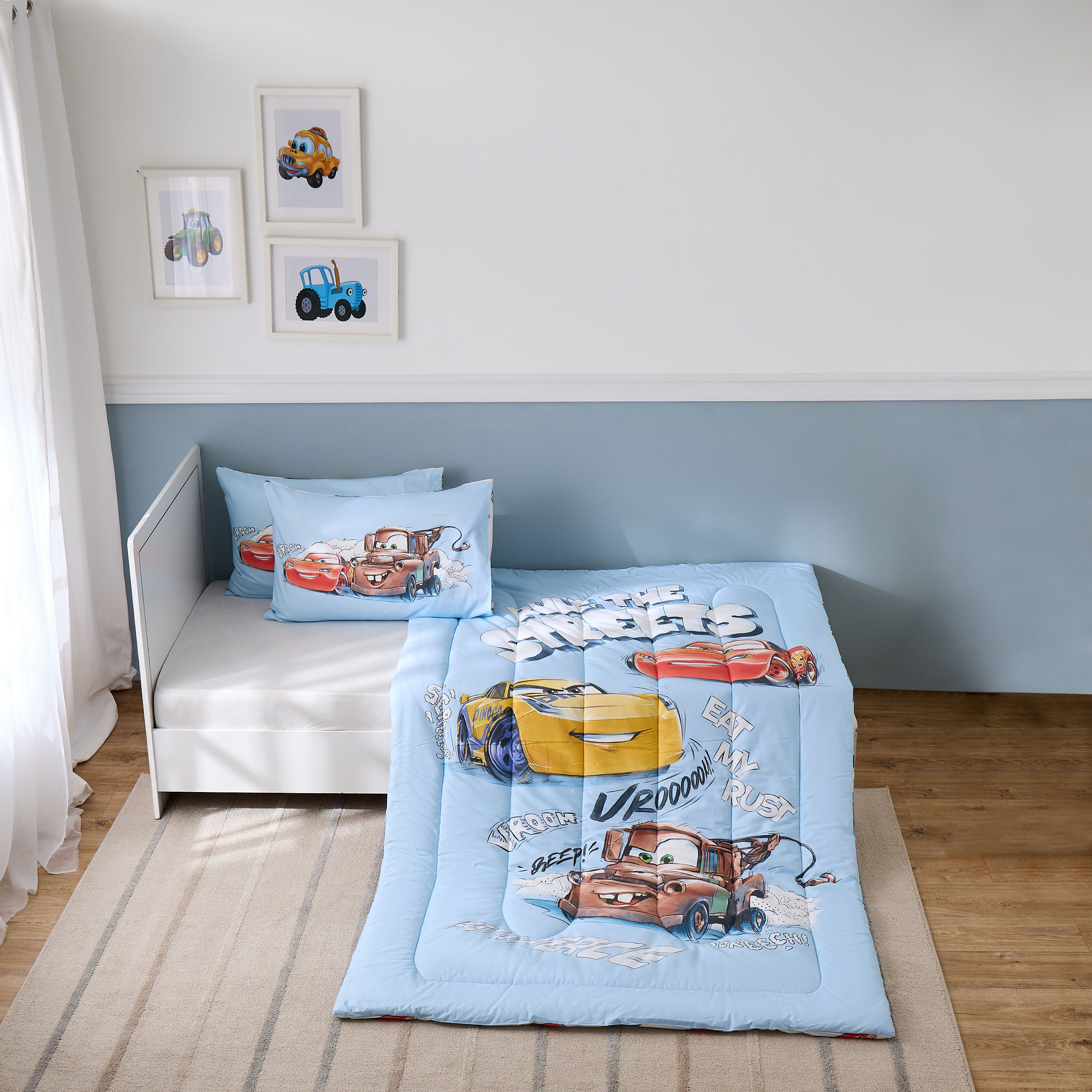 Disney Toddler Bedding Set with Cars Print, 160x220 cm-baby-nursery-toddlerbedding-image-2