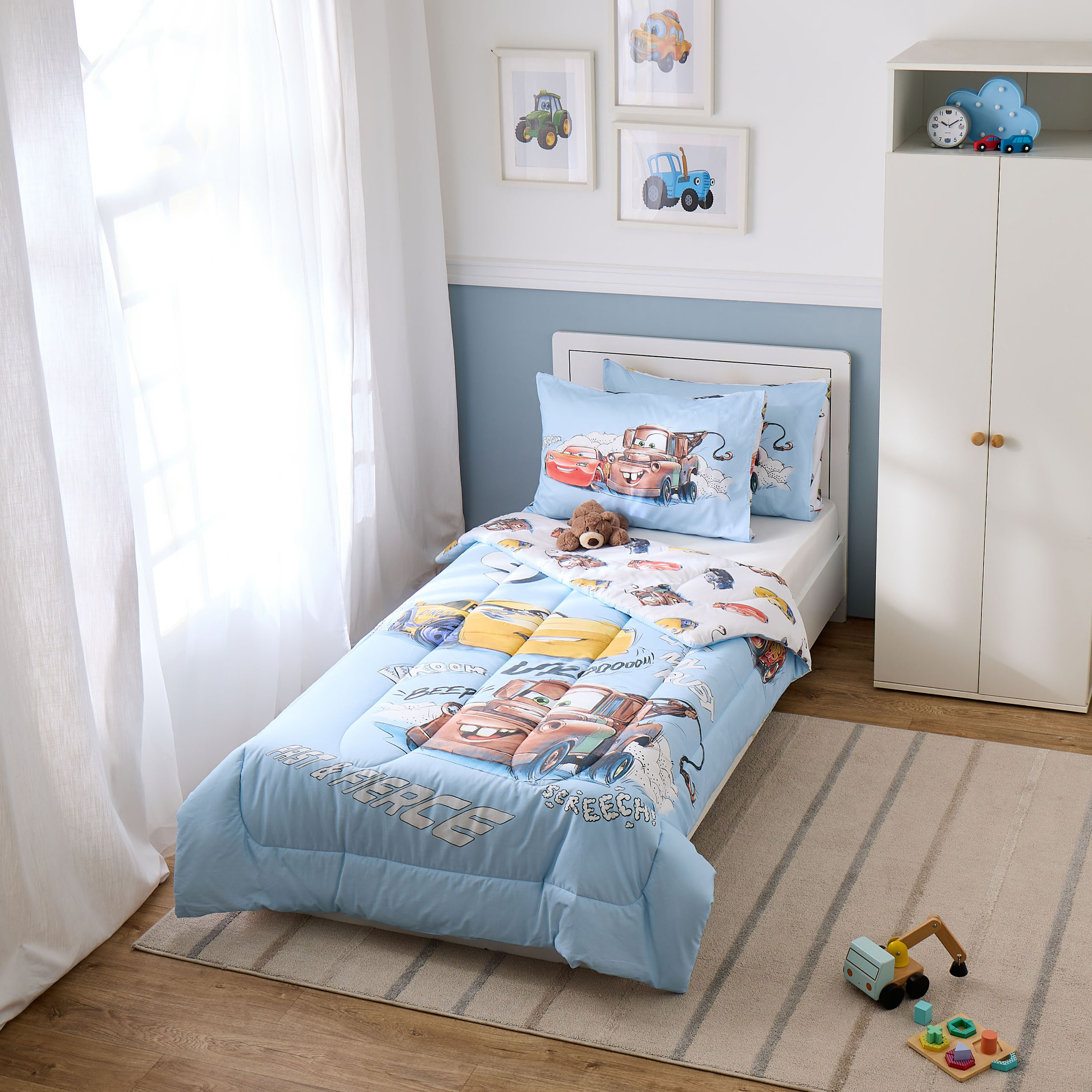 Disney Toddler Bedding Set with Cars Print, 160x220 cm-baby-nursery-toddlerbedding-image-8