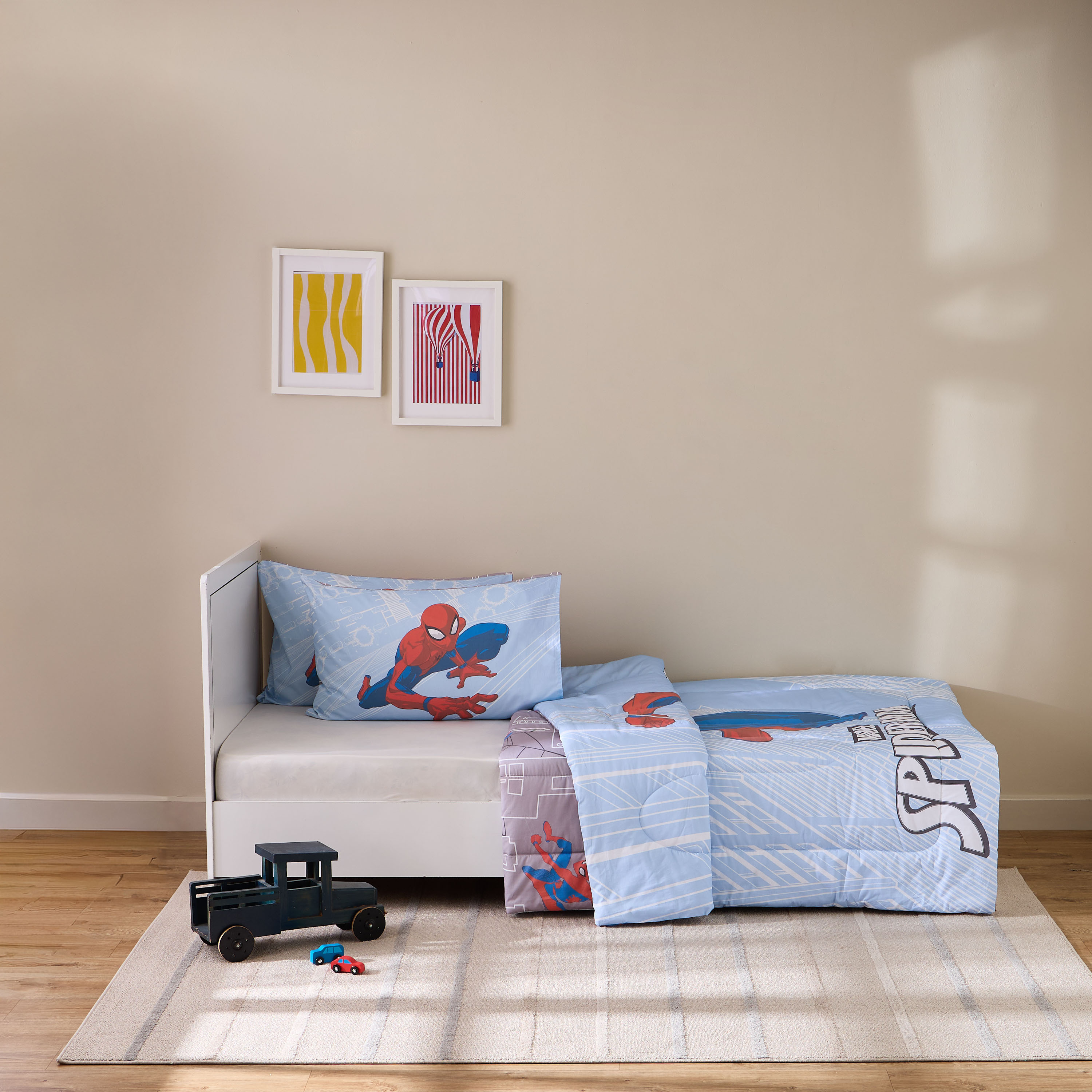 Disney Toddler Bedding Set with Spider-Man Print, 135x220 cm-baby-nursery-toddlerbedding-image-1