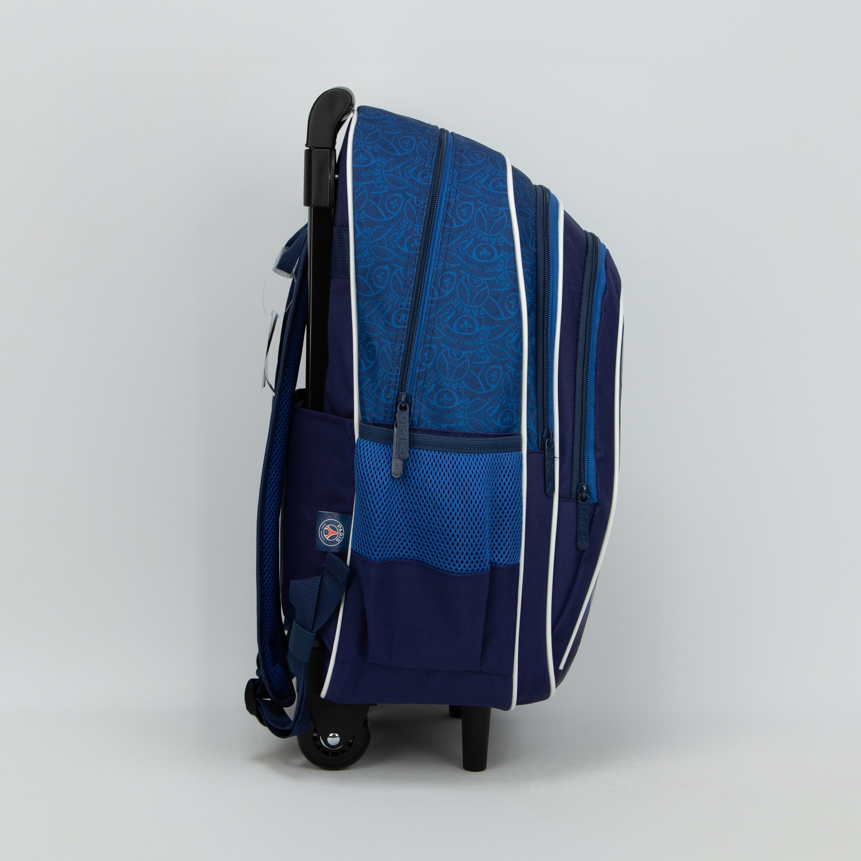 Paris Saint Football Players Print Trolley Backpack with Side Pockets - 18 Inches-school-bagsandbackpacks-trolleybags-image-3